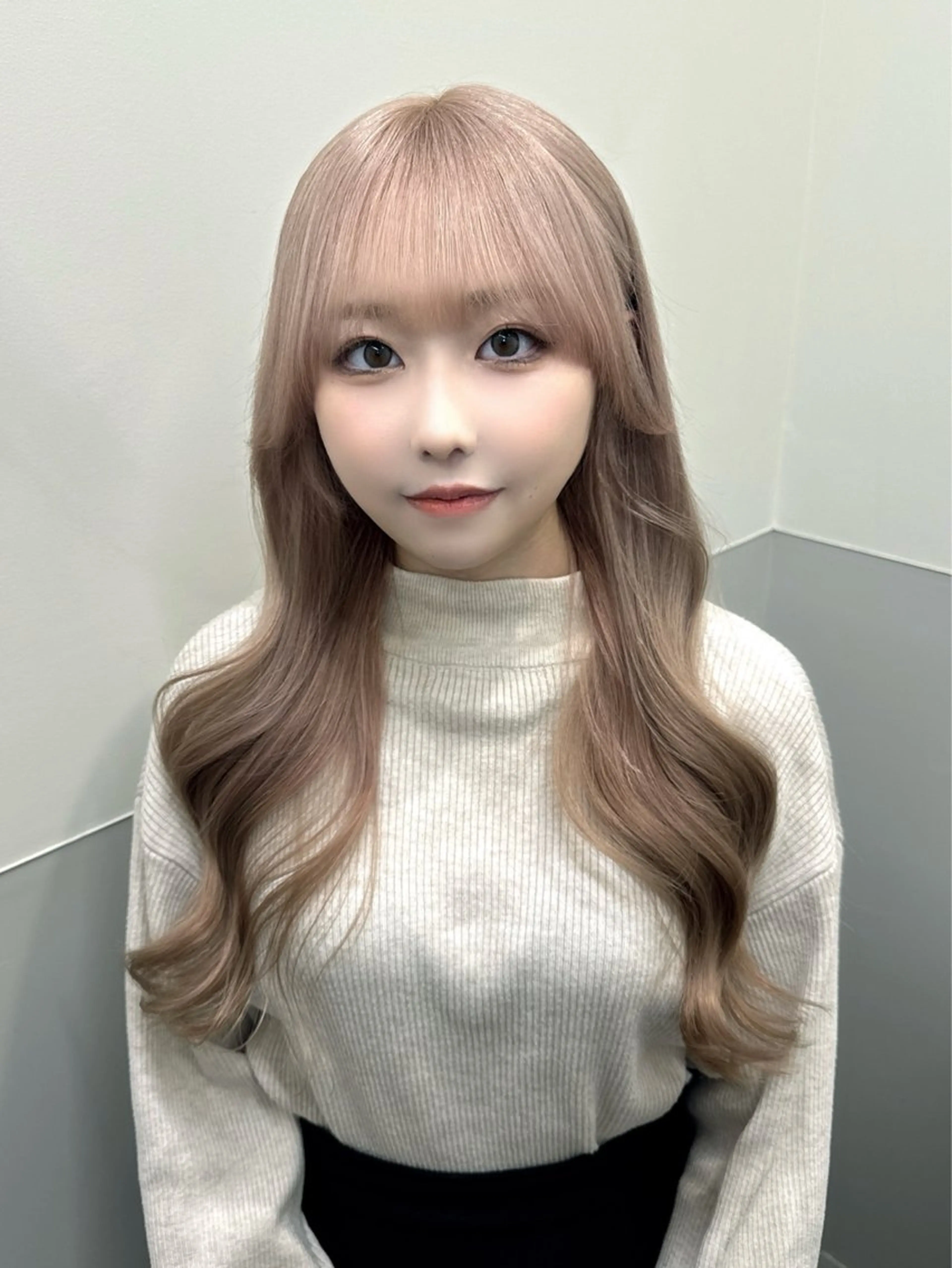 セミロング カラー カット ヘアカラー トリートメント 佐々木 哲太のヘアスタイル