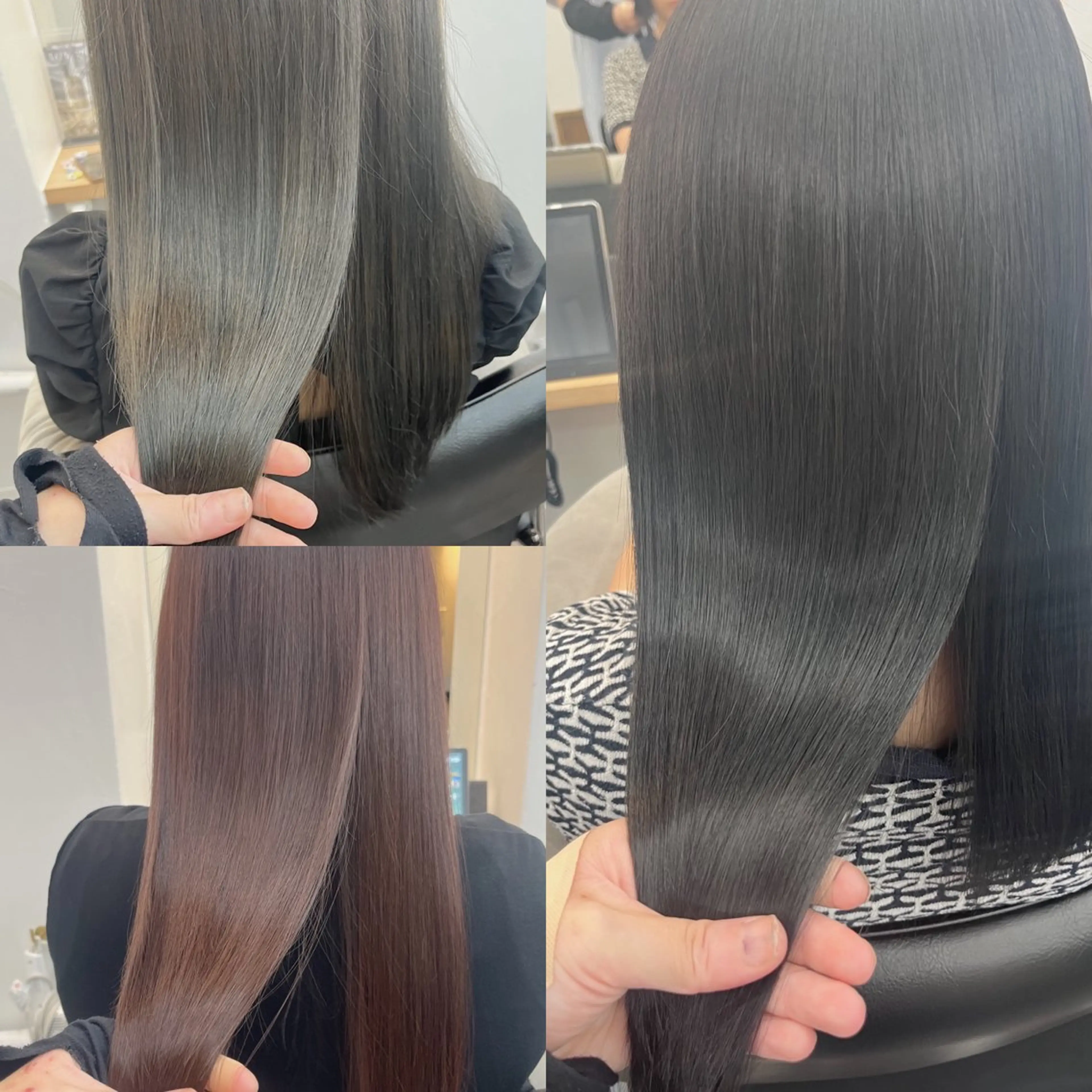 カラー ベージュカラー オリーブベージュ バイオレットカラー mai🐷髪質改善 🖤透ける暗髪🖤のヘアスタイル