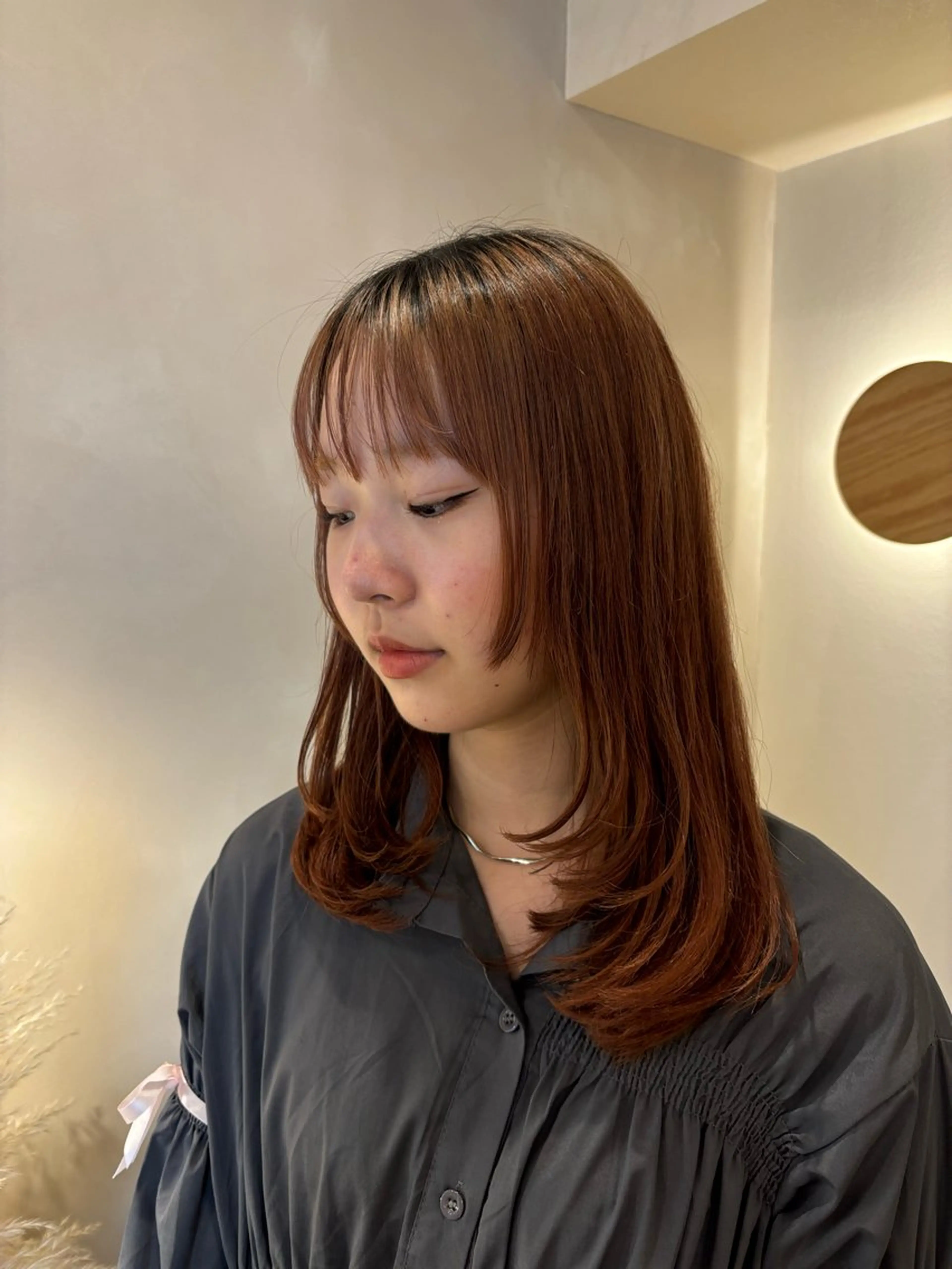 ロング レイヤーカット ローレイヤー シンバヒナノ/パーマ レイヤー/髪質改善のヘアスタイル