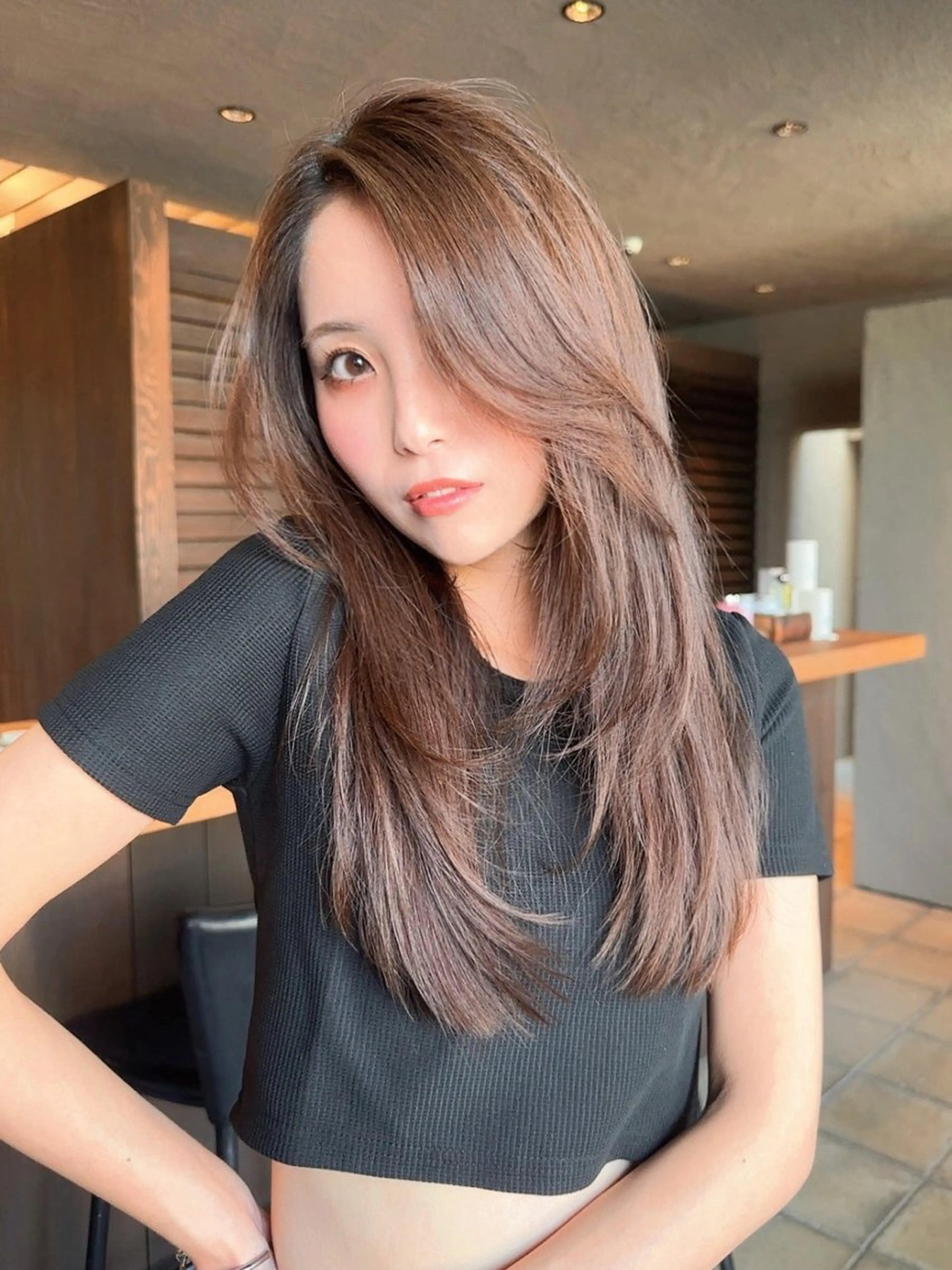 ロング 韓国風ヘア レイヤーカット カット トリートメント 韓国ヘア/レイヤー /大嶽佑馬のヘアスタイル