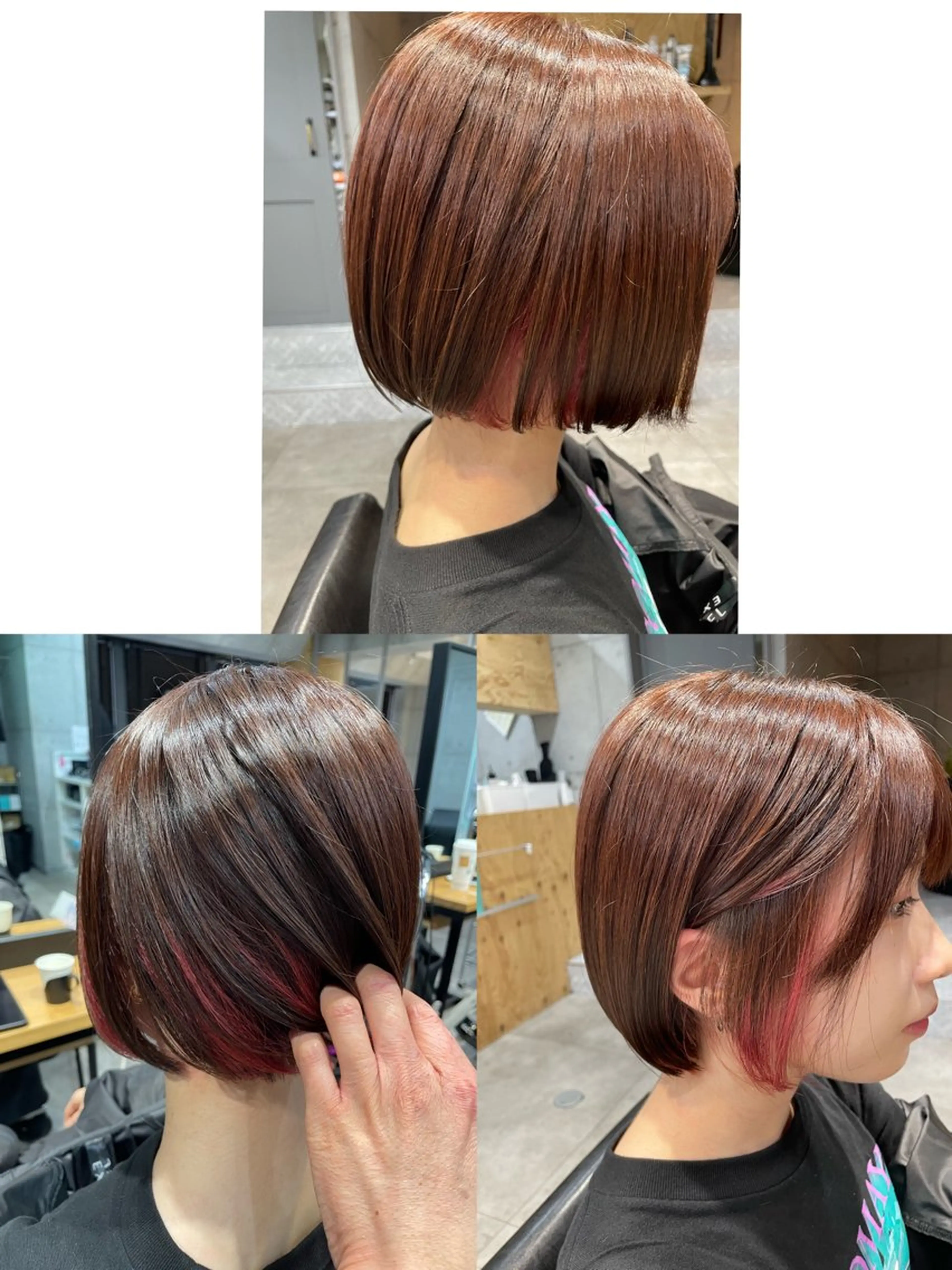 ショート ボブ カット ヘアカラー トリートメント 💫newi💫村上 孝一のヘアスタイル