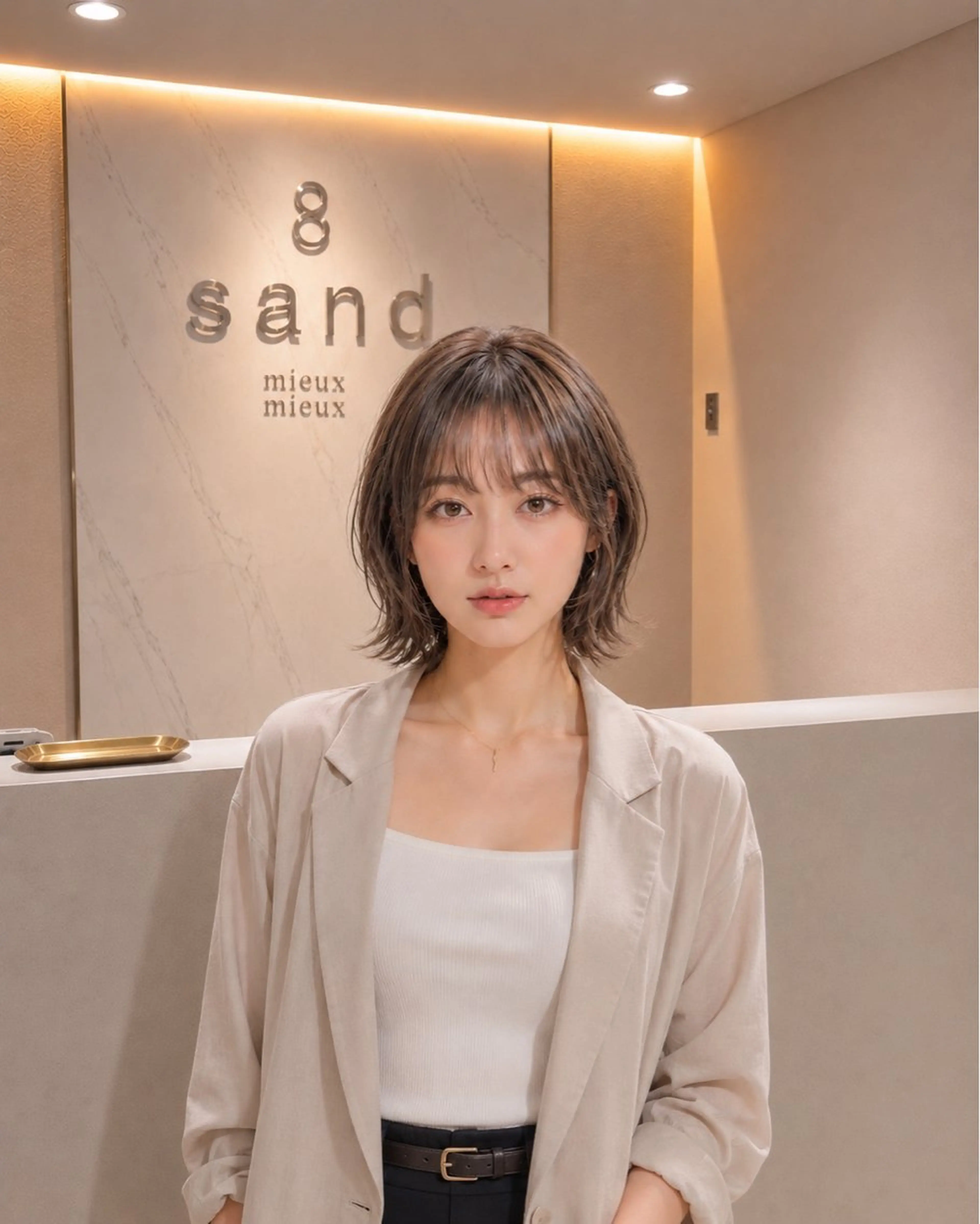カラー ボブ 三木 紘汰のヘアスタイル