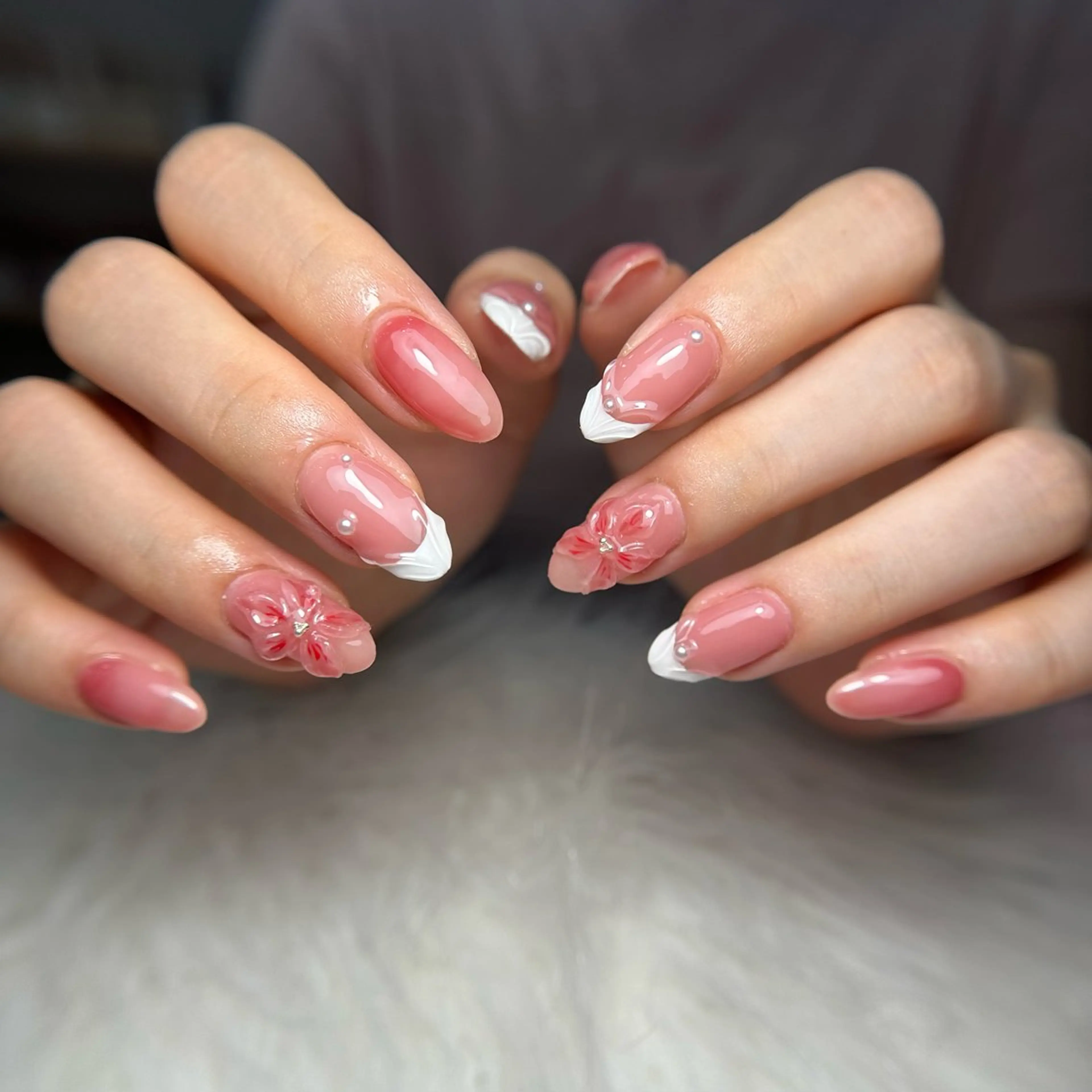 ネイル 長さ出し ジェルネイル 持ち込み オフィスネイル ワンカラーネイル Michi Nail Staffのネイルデザイン