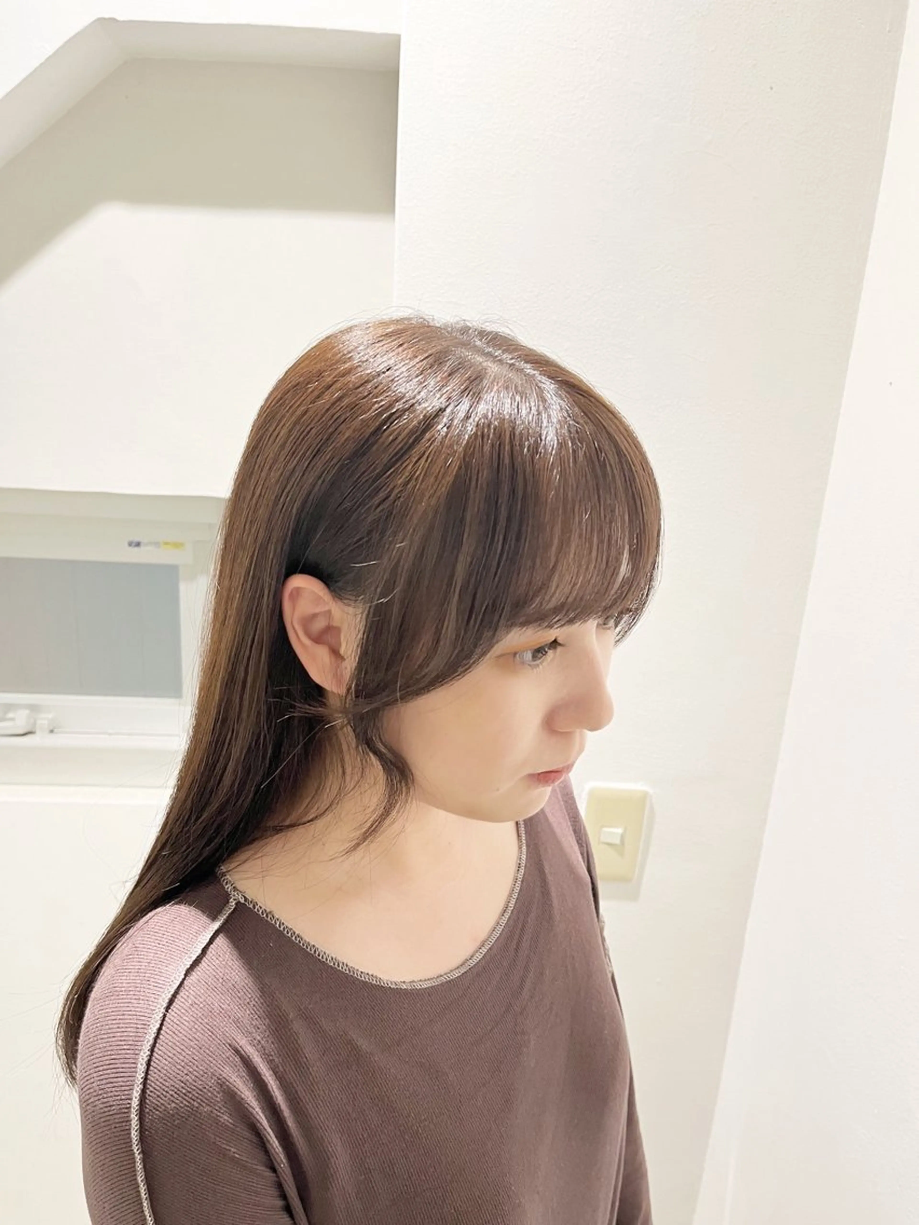 ロング カラー ヘアアレンジ ブラウンカラー ナチュラルブラウン おくれ毛 サイドバング 小顔カット 🤍清楚系 韓国レイヤー🤍拓朗のヘアスタイル