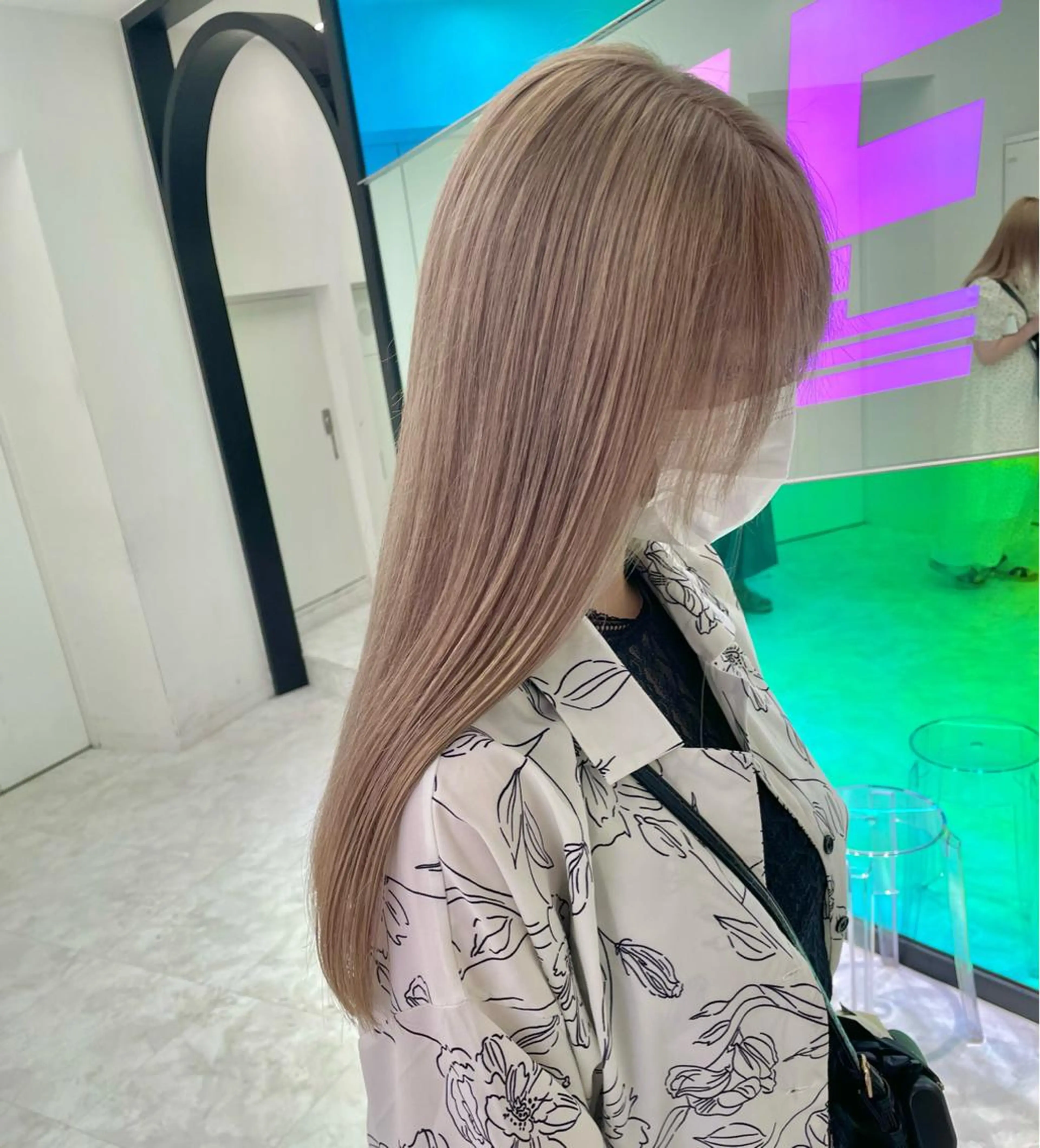 セミロング カラー ヘアカラー トリートメント ヘッドスパ ヘアセット ブリーチなしカラー/ レイヤー🎀天神のヘアスタイル