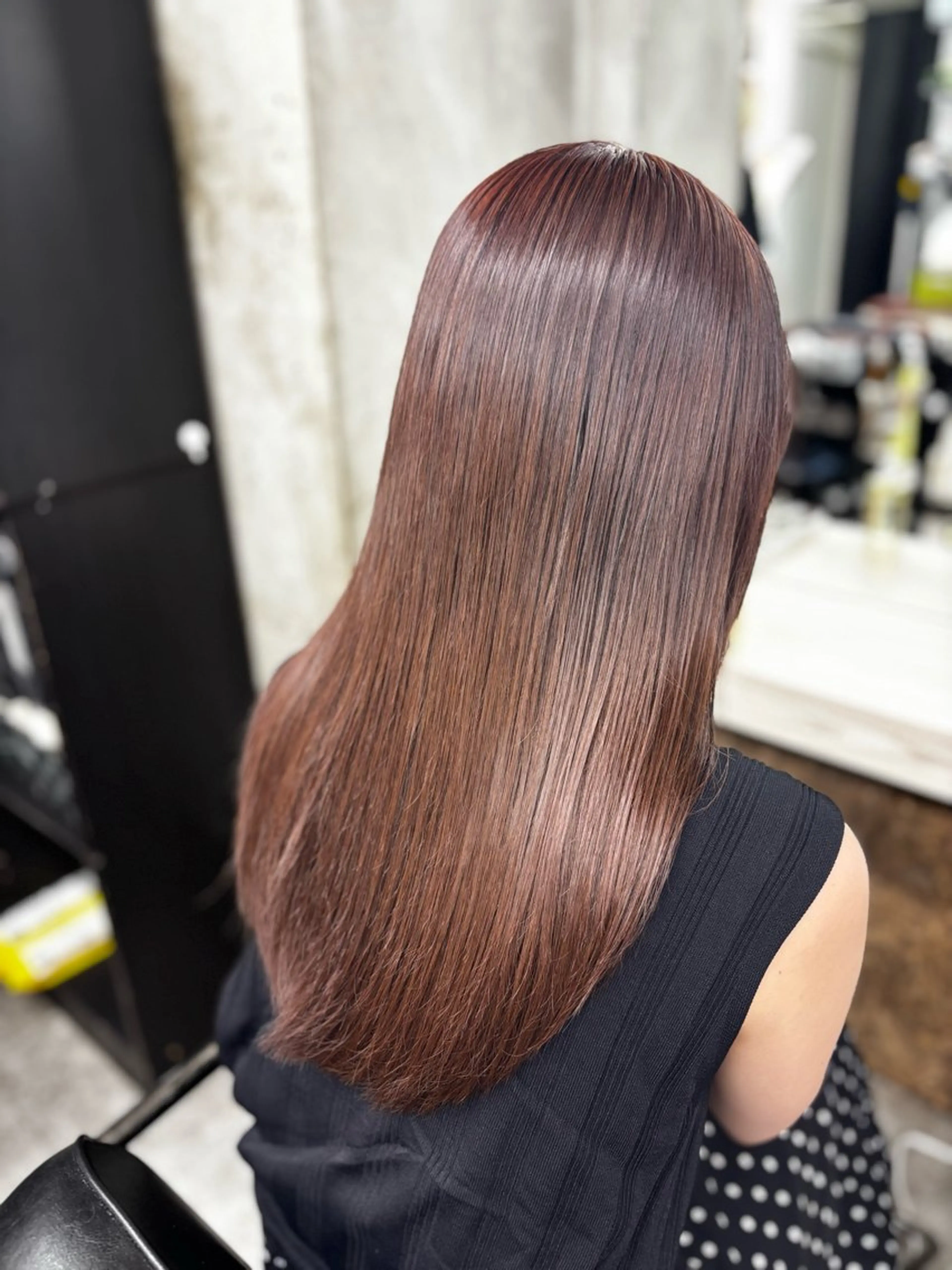 セミロング カット 縮毛矯正 トリートメント 似合わせ💖トレンド ✨TAKAMI😊のヘアスタイル