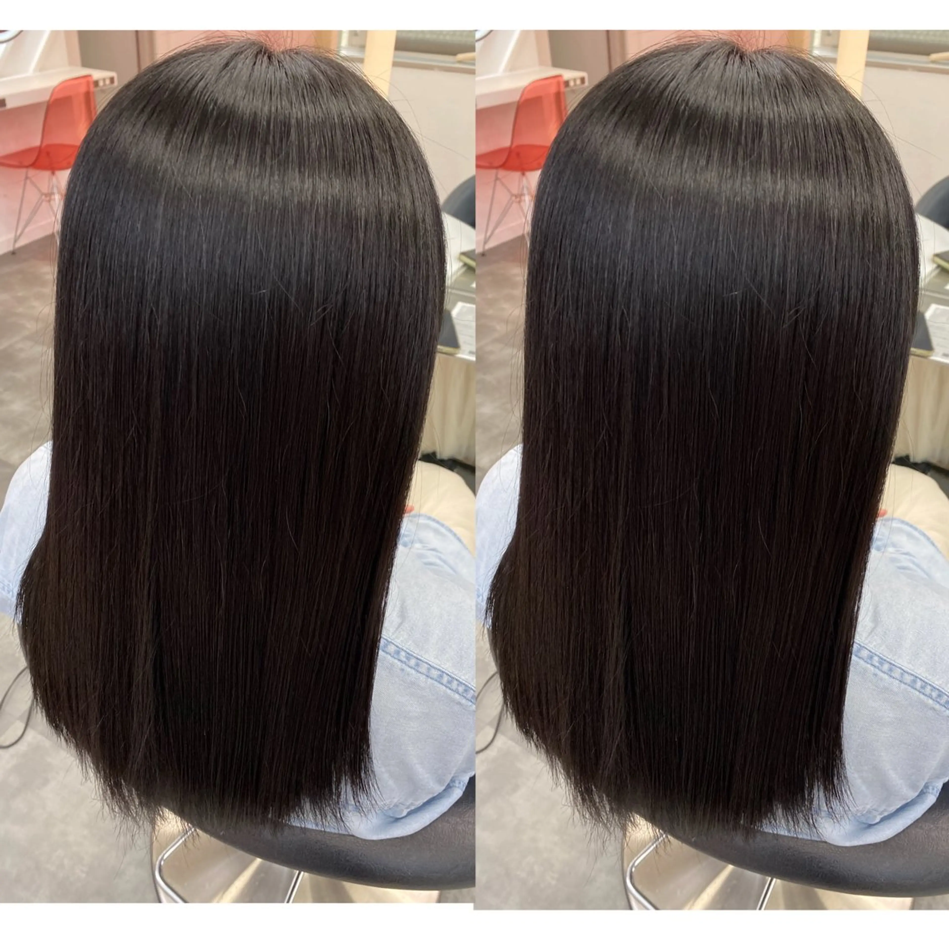 セミロング 艶カラー美髪縮毛矯正 /髪質改善✨️ユウキのヘアスタイル