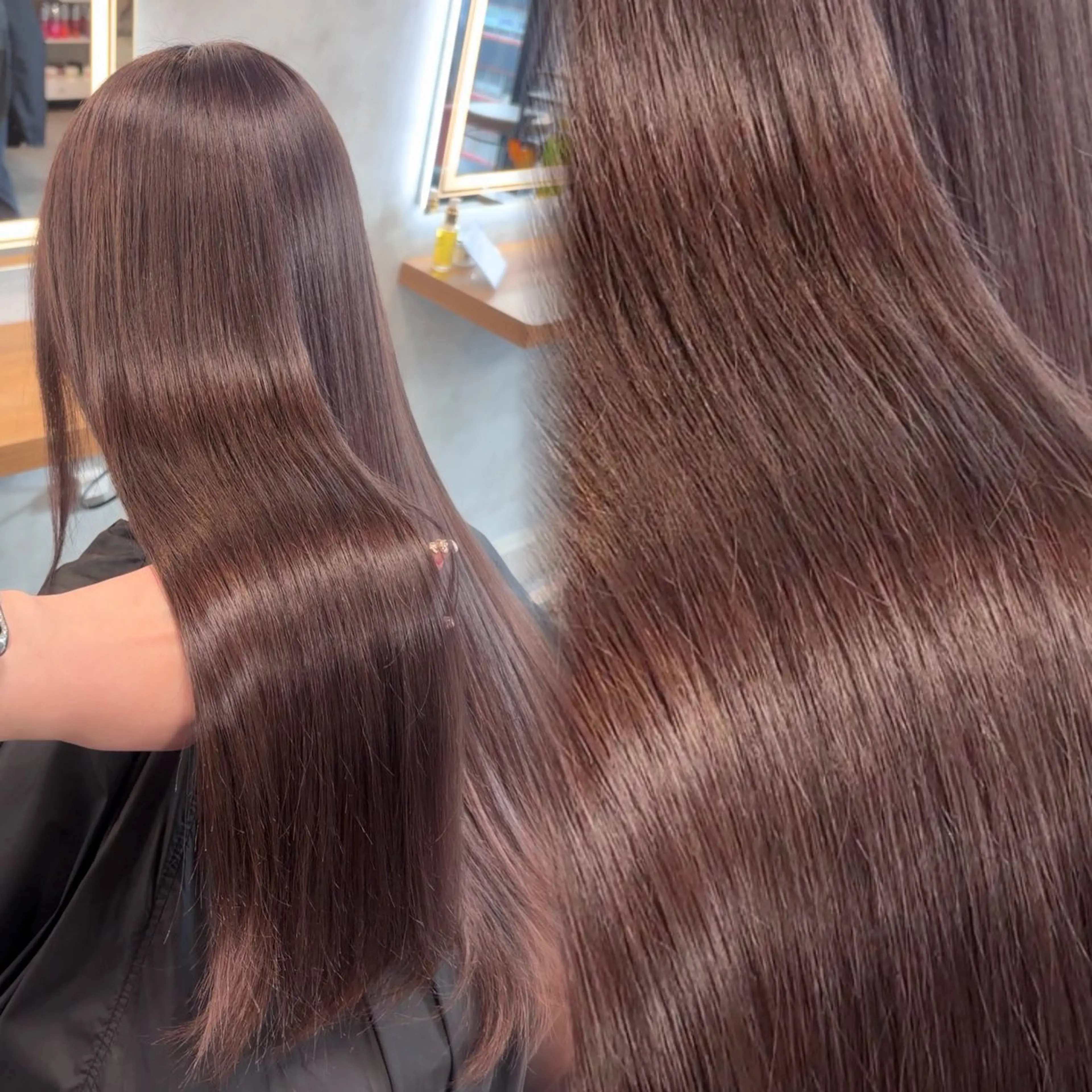 カラー ブリーチ ブラウンカラー ダブルカラー ブリーチなしカラー 札幌韓国風艶カラー 🎀𝐒𝐀𝐇𝐎のヘアスタイル