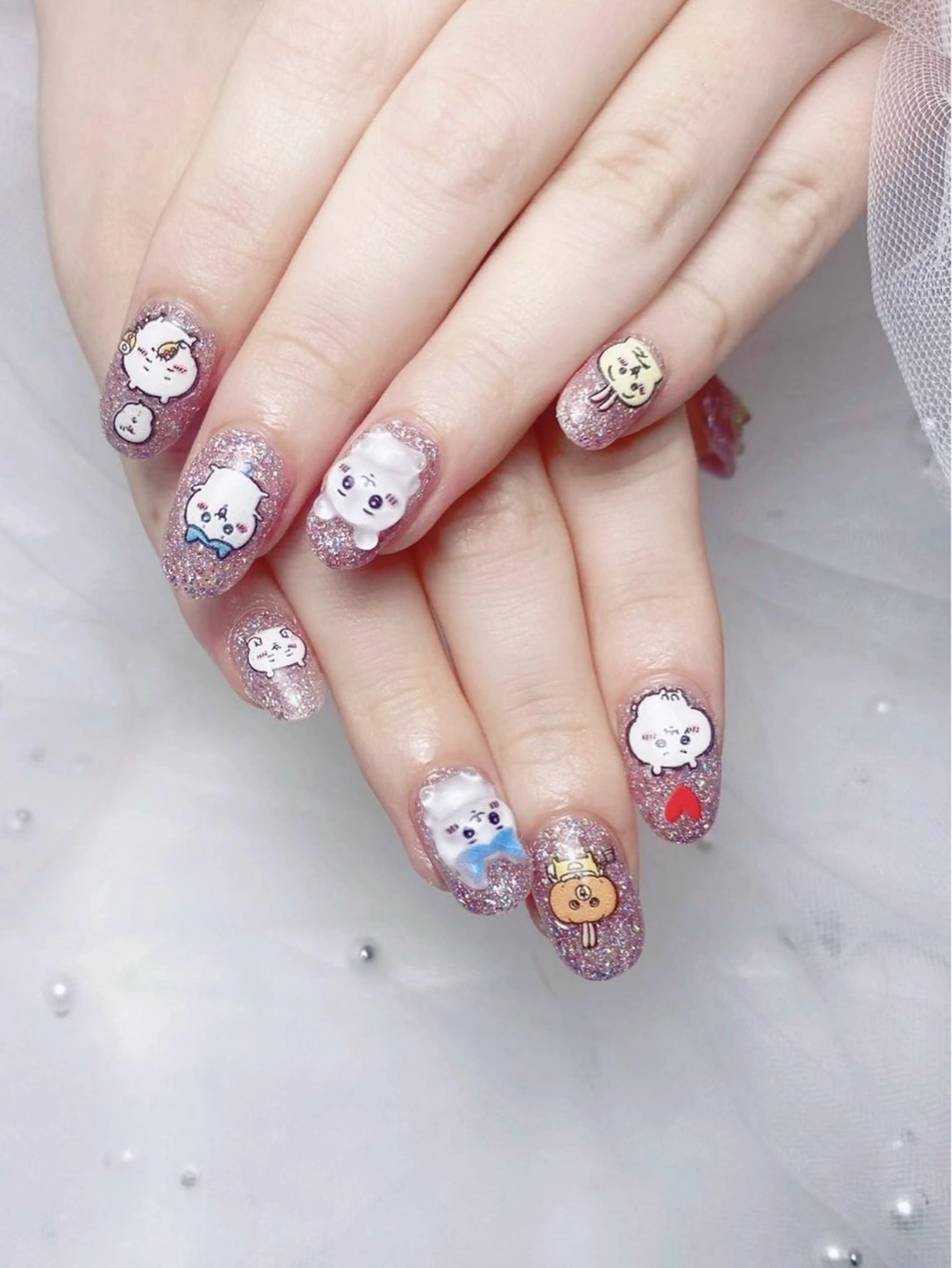 ネイル フレンチネイル ジェルネイル ハート 韓国ネイル マグネットネイル ネイルサロン lotusのネイルデザイン