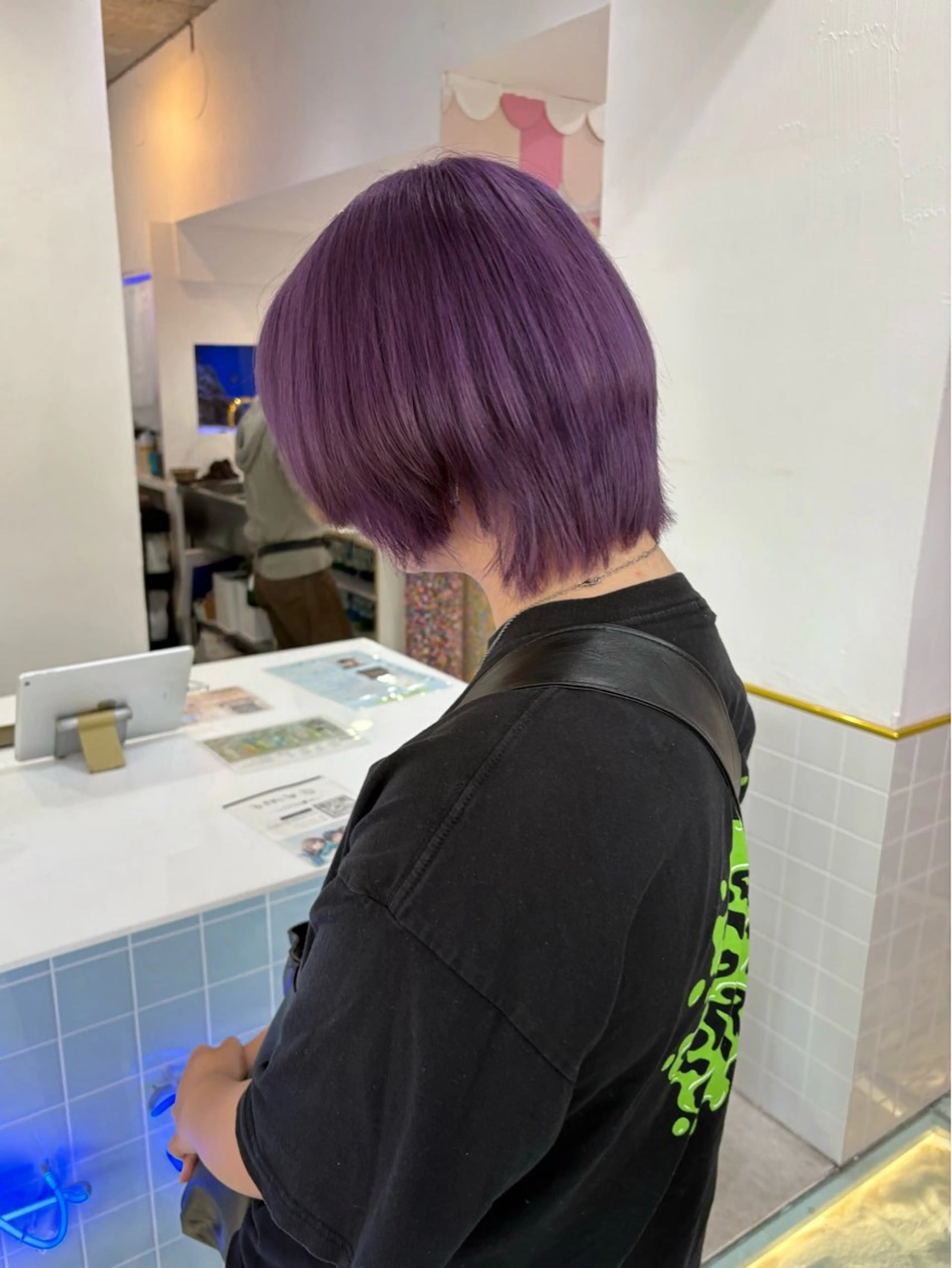 ショート カラー 美優🦕ツヤ髪 /ハイトーン🩶のヘアスタイル