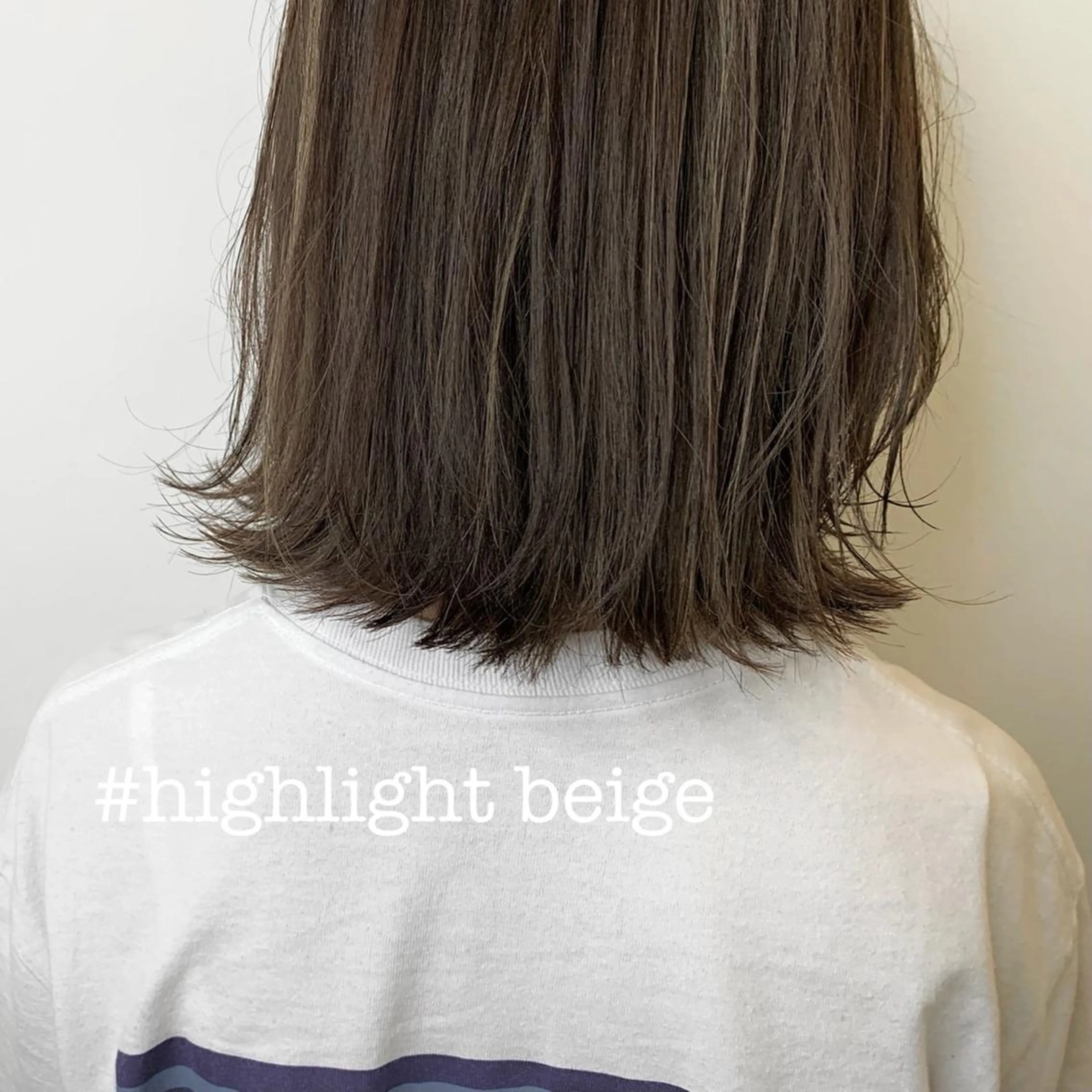 ミディアム カラー ベージュカラー ハイライトカラー ミルクティーベージュ ハイライト カット ヘアカラー トリートメント 萌花　moeka /韓国/レイヤーのヘアスタイル