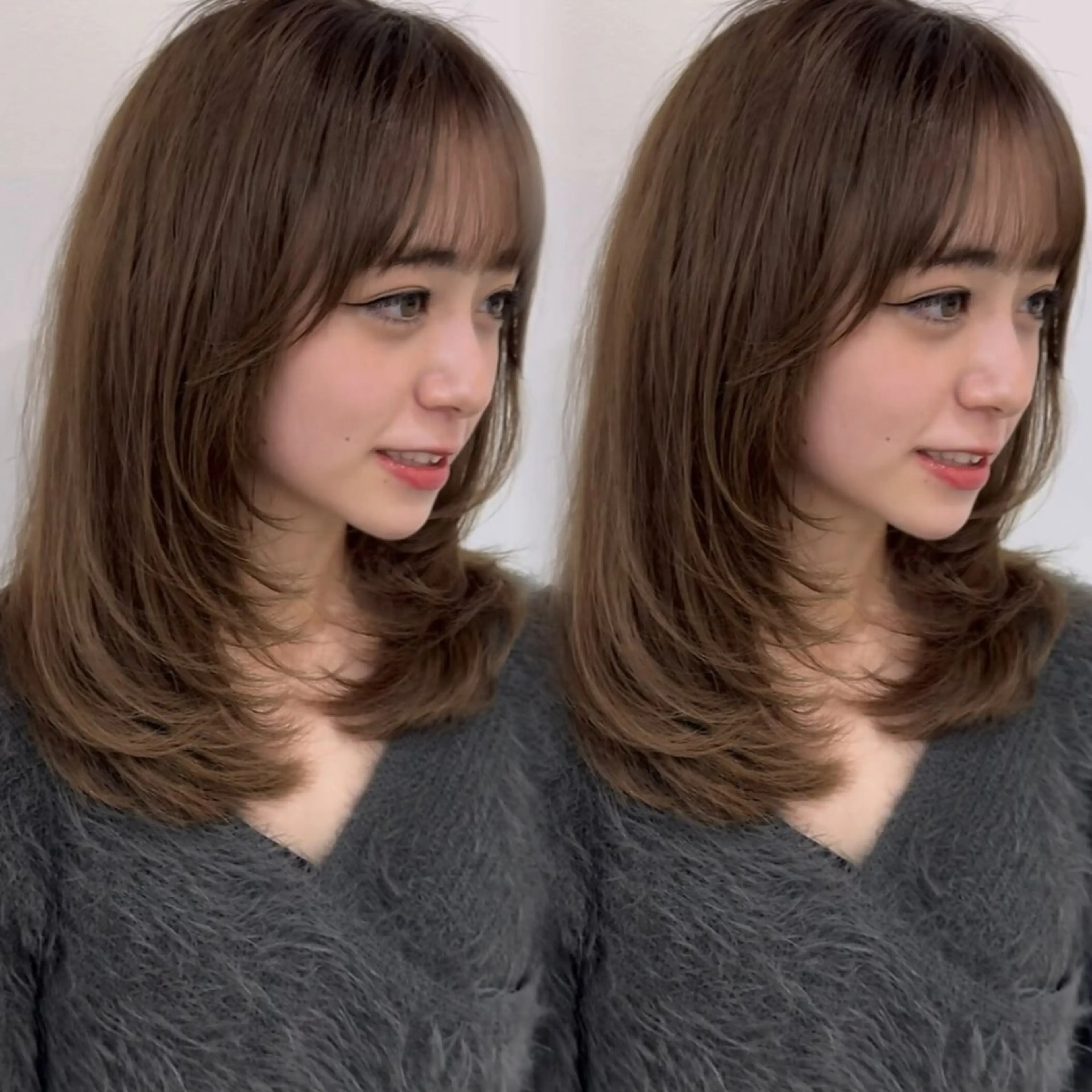 【🇰🇷トレンド韓国風🇰🇷骨格補正で小顔見え👀🎀】⚡️ザクザクレイヤーカット✂️+2stepトリートメント🫧の写真