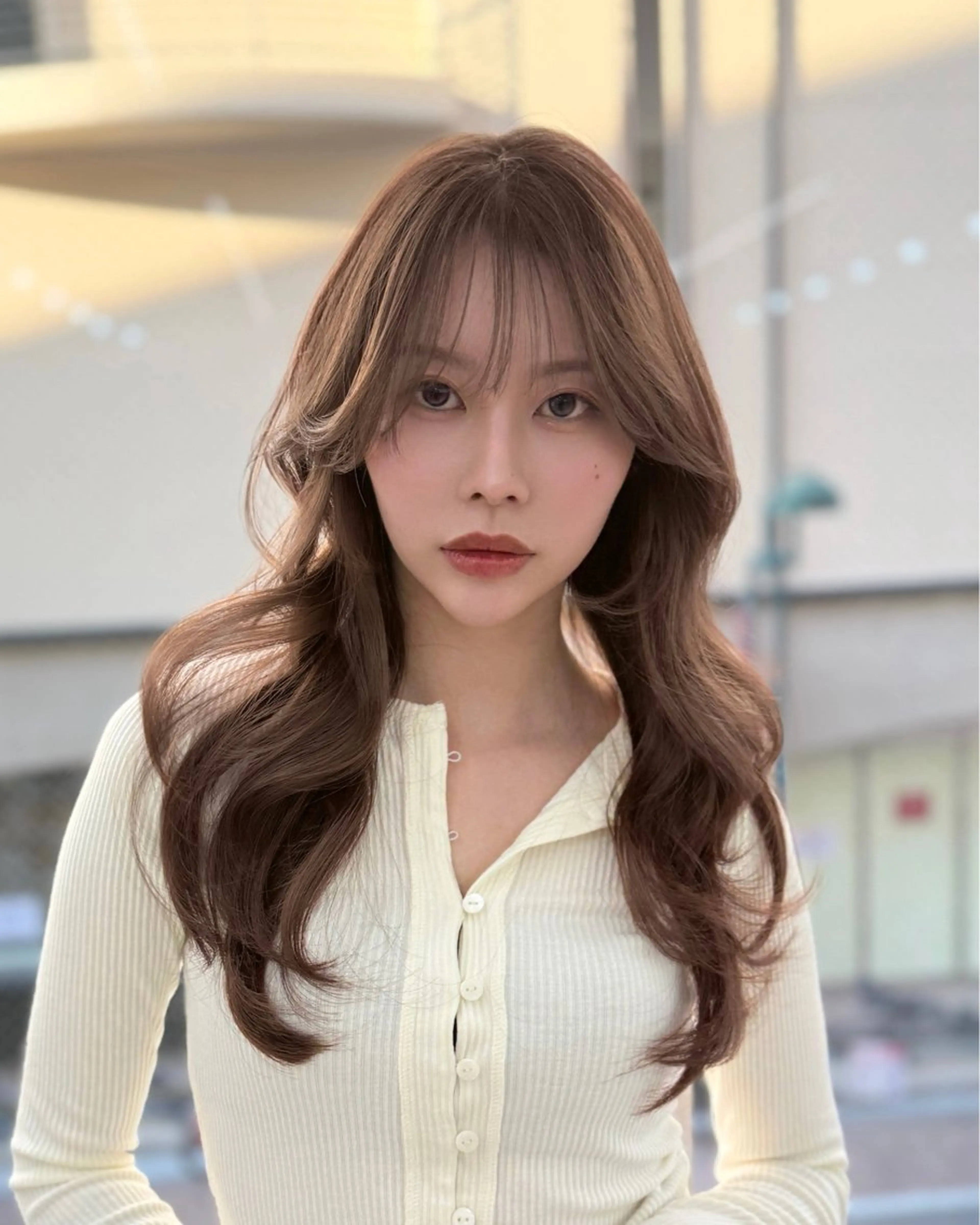 ロング カラー くびれヘア 韓国風ヘア レイヤーカット カット ヘアカラー トリートメント 顔まわり職人🇰🇷 韓国ヘア/KAITOのヘアスタイル