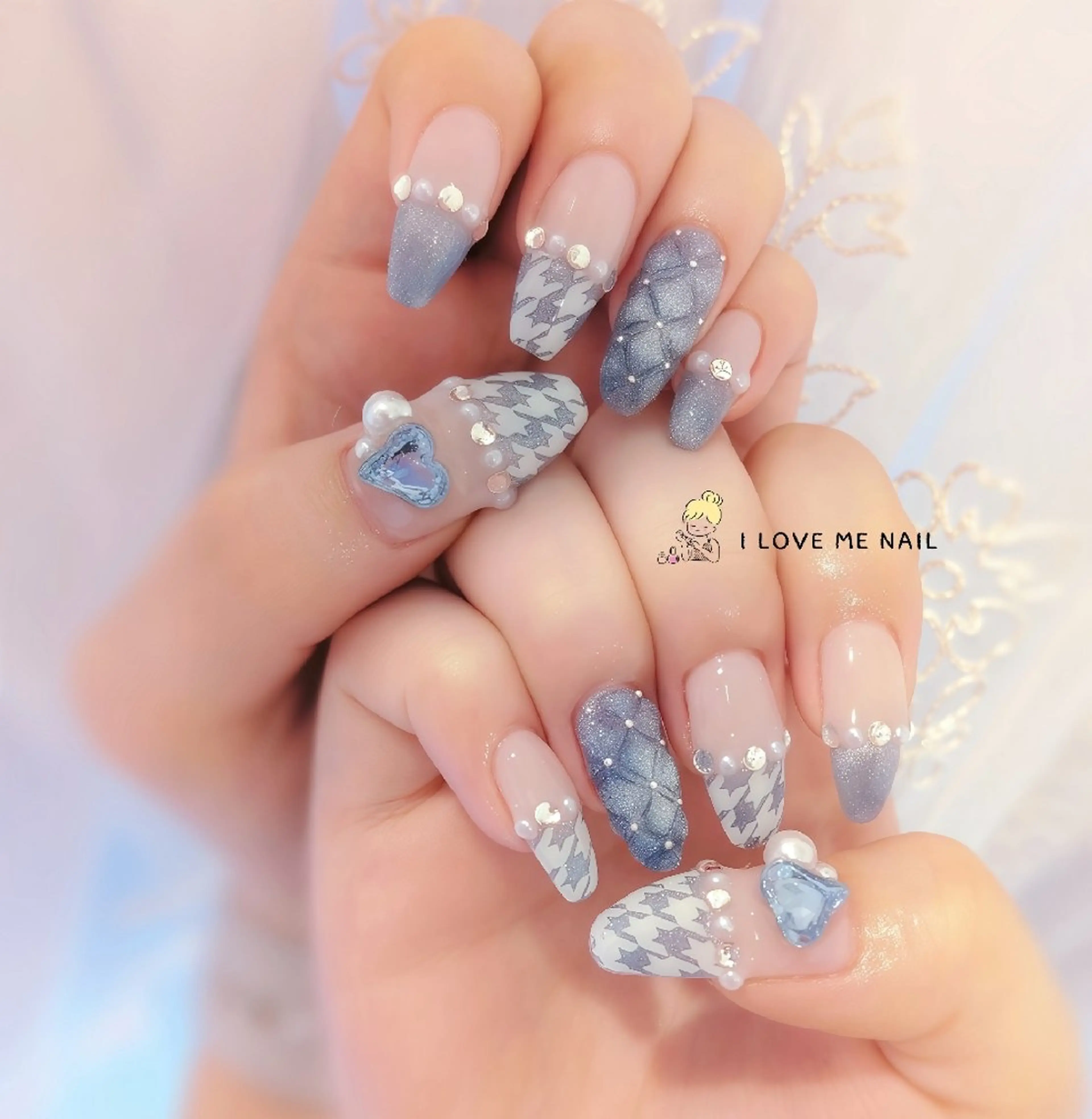 ネイル 長さ出し ジェルネイル 韓国ネイル マグネットネイル ニュアンスネイル ハンドネイル I LOVE ME NAIL.｡.:*♡のネイルデザイン