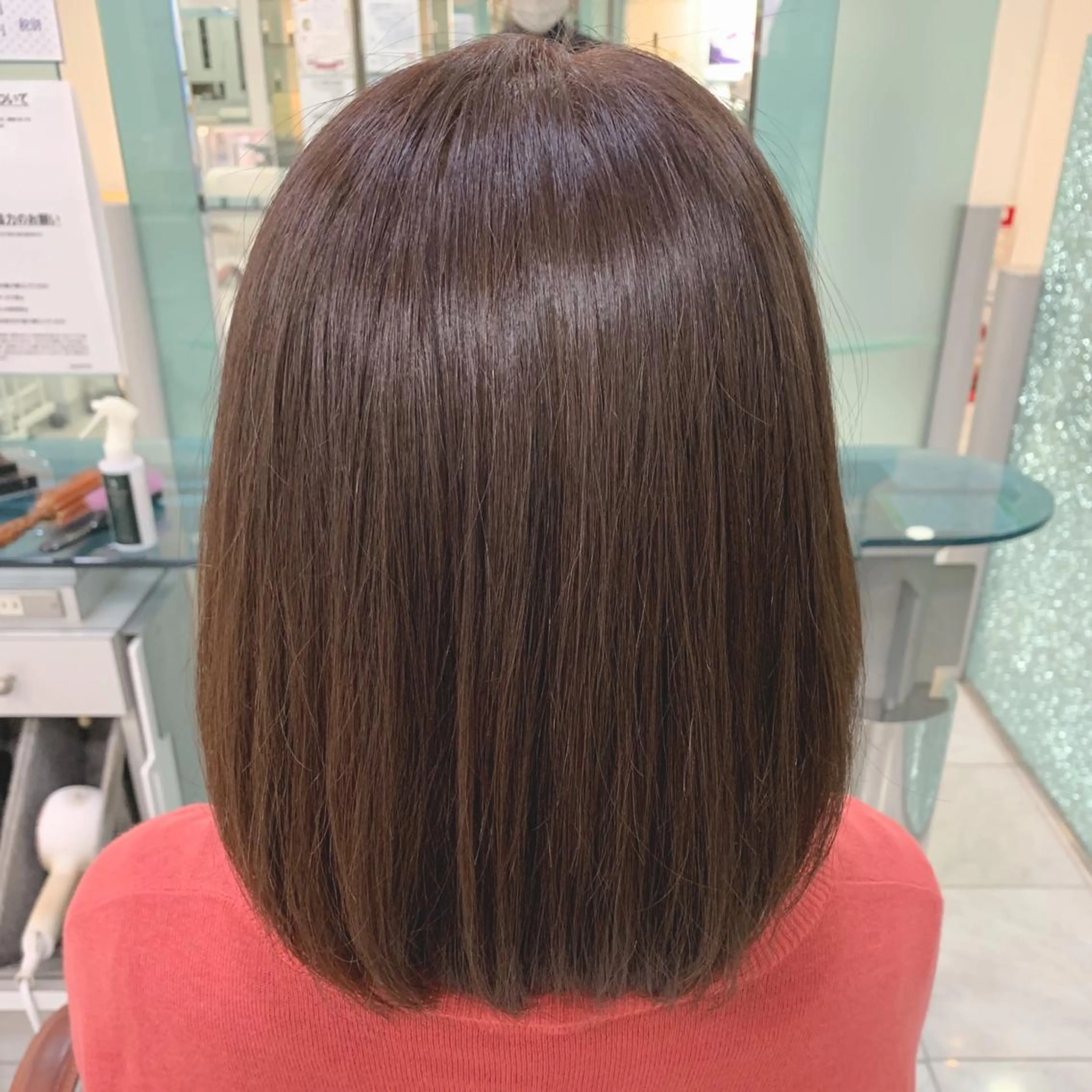 セミロング カラー 縮毛矯正 Repose日本橋室町所属・佐々木 朋子のヘアスタイル