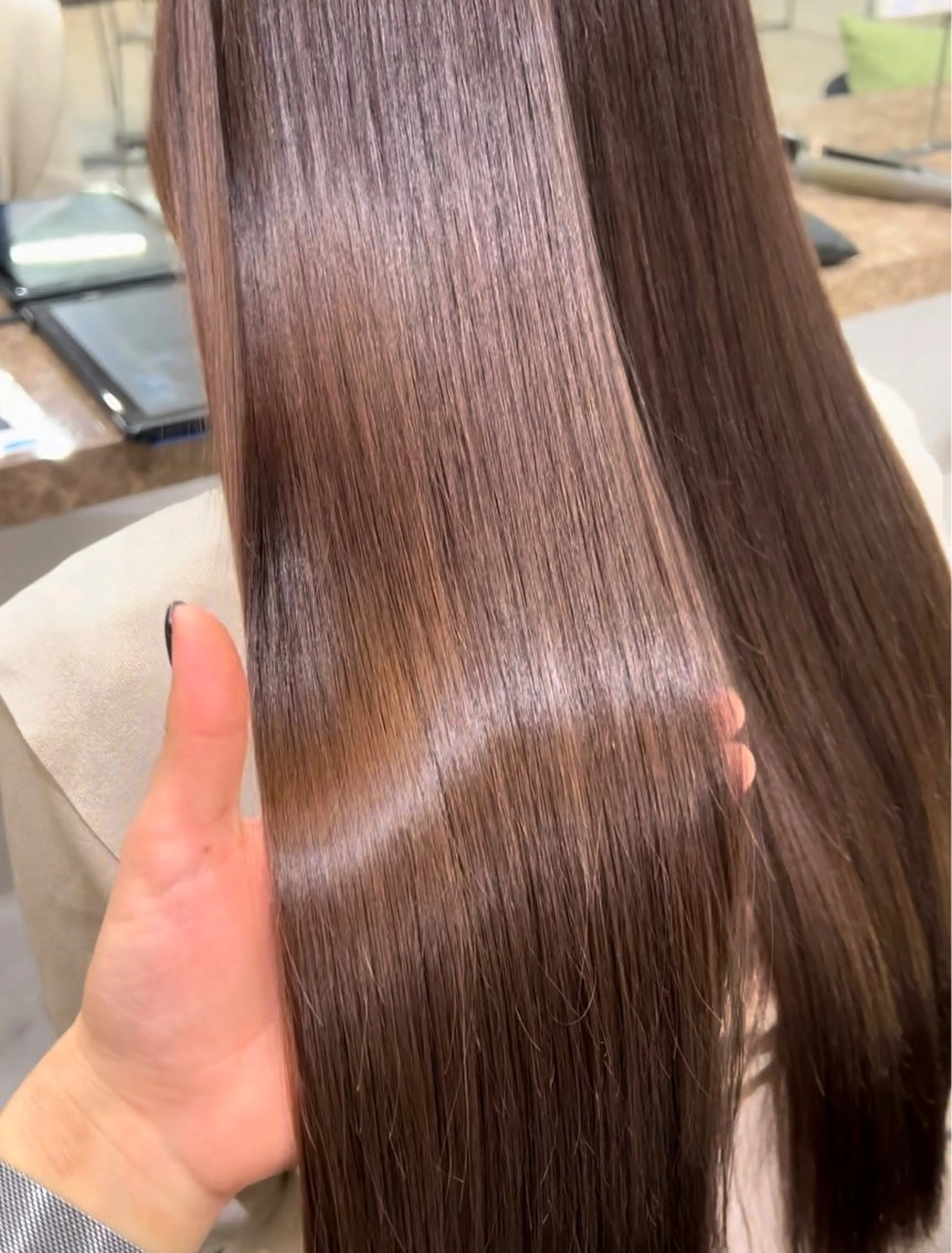 ロング カラー カット ヘアカラー ⭐️朝楽ボブパーマ ⭐️かえでのヘアスタイル