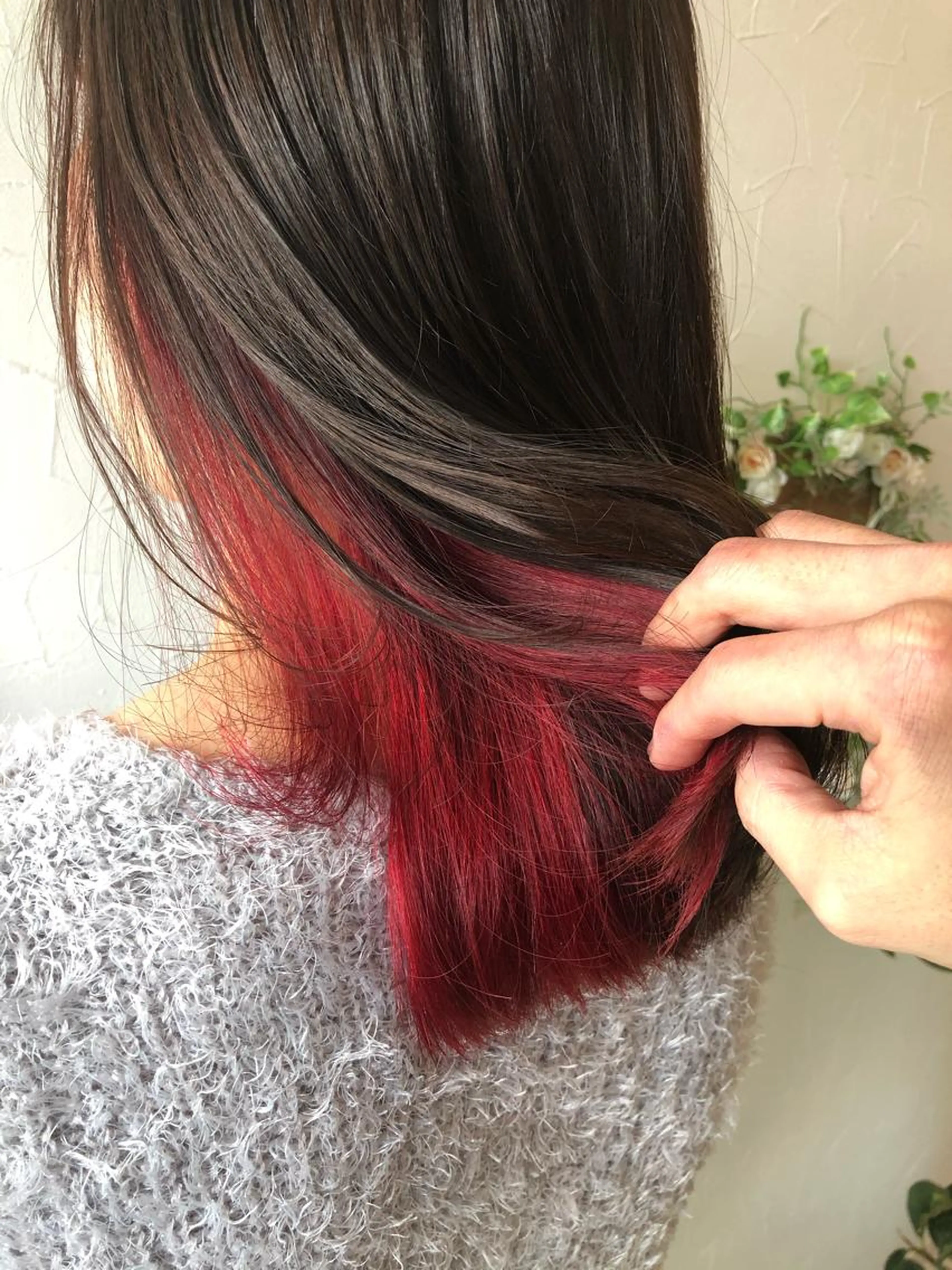 【大人気デザイン】ケアブリーチインナーカラー+フルカラー+質感アップトリートメント⭐️3回目ご来店まで新規クーポン利用可の写真