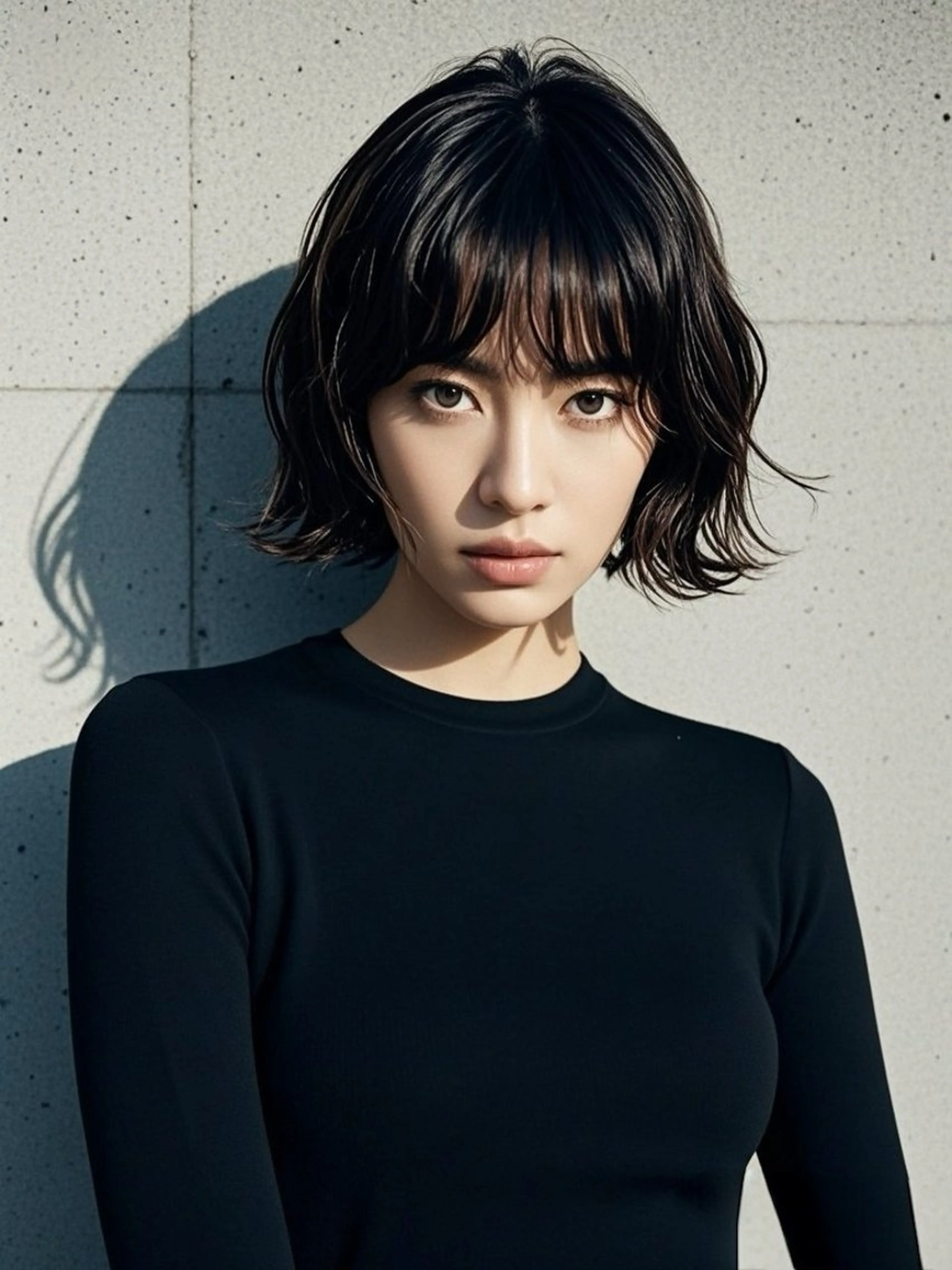 ミディアム ショートボブ ミディアムレイヤー ミディアムパーマ アッシュ ボブ カット ヘアカラー ウルフカット 811 大阪梅田 ウルフのヘアスタイル