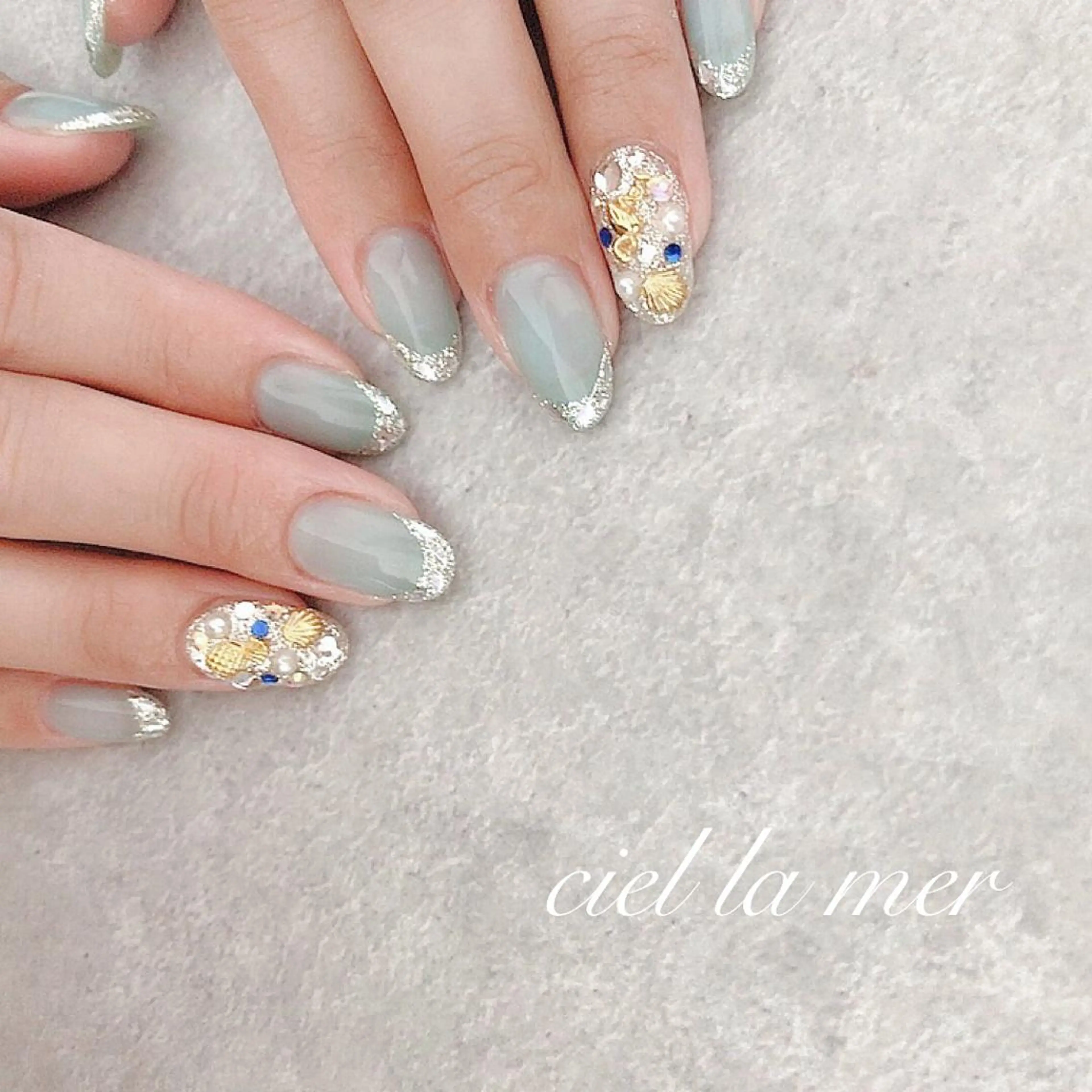 ネイル ハンドネイル フットネイル ciel la merのネイルデザイン