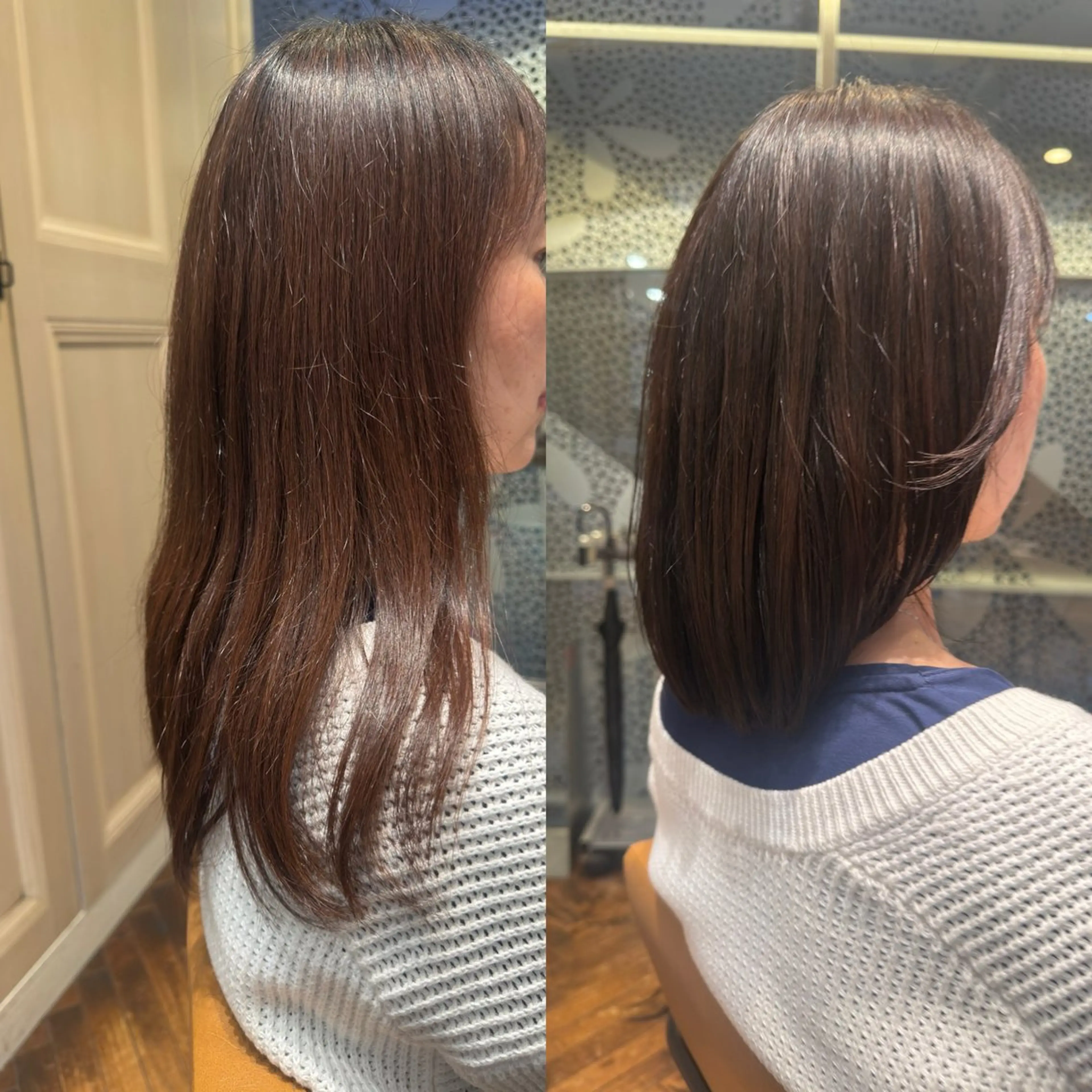 ミディアム 頭から整える美容師 松田のヘアスタイル