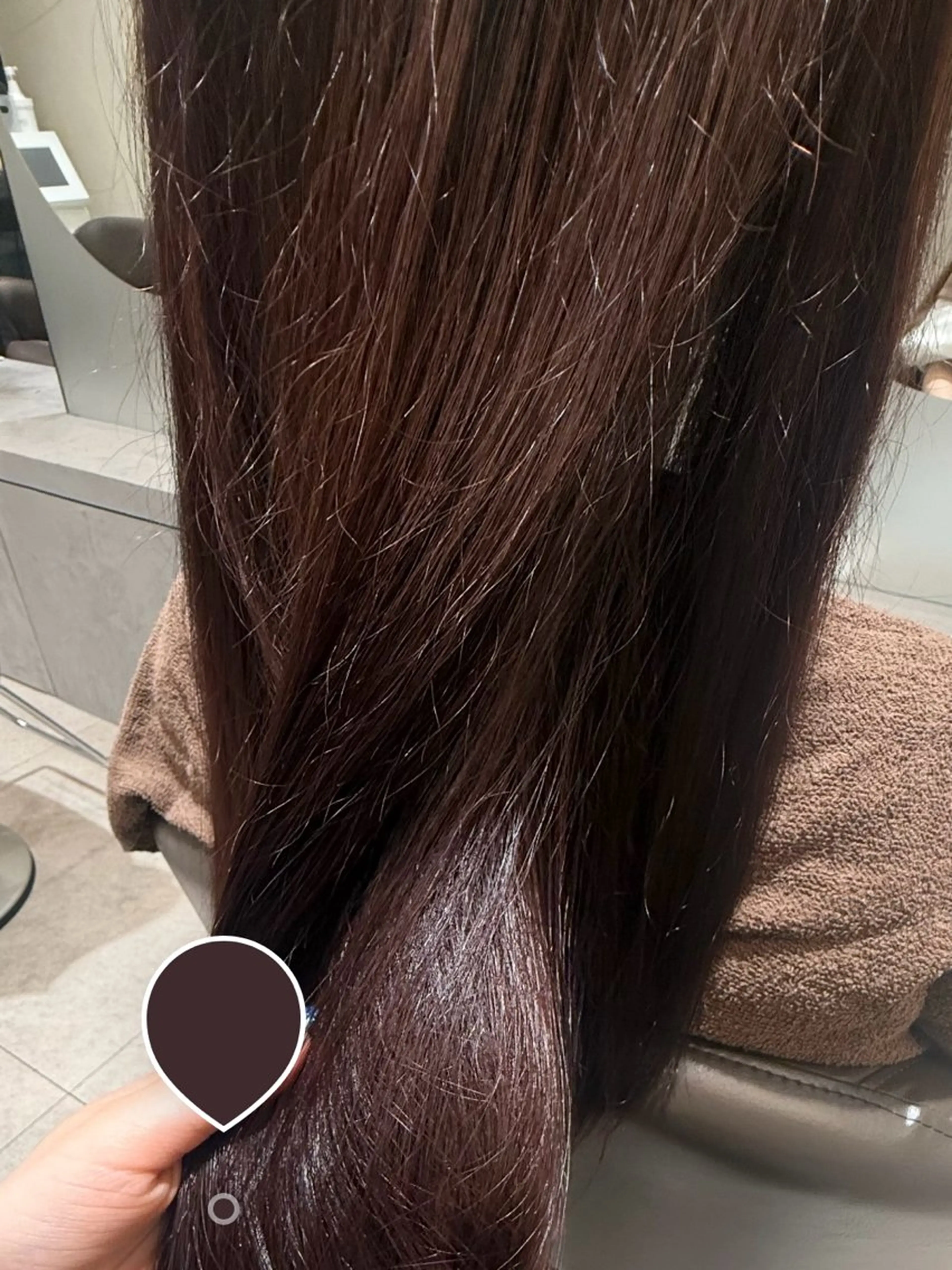 ロング カラー ブラウンカラー ピンクカラー カット ヘアカラー トリートメント たにわき あんのヘアスタイル