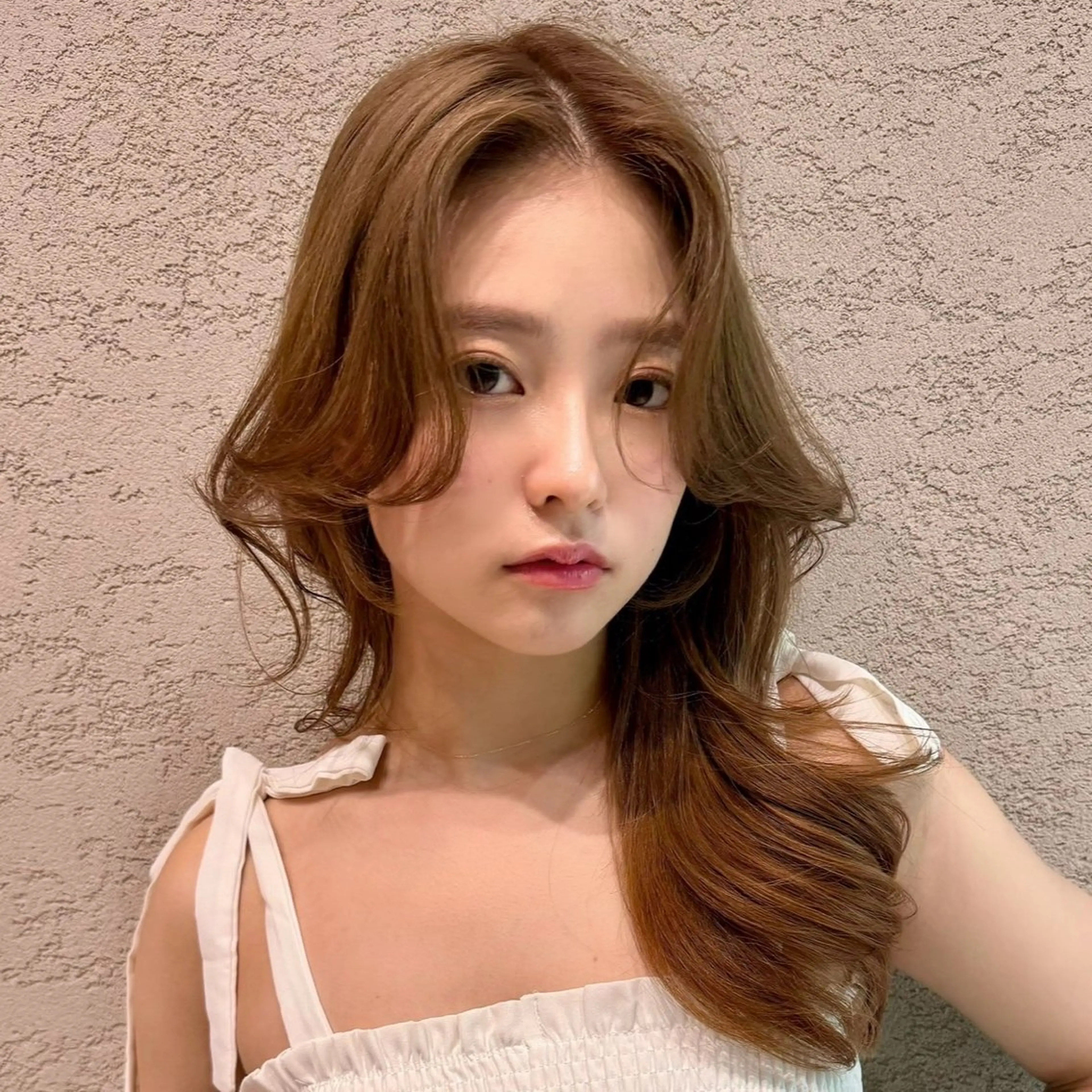 セミロング カラー 似合わせカット カット ヘアカラー トリートメント レイヤー/髪質改善 Lond ambreのヘアスタイル