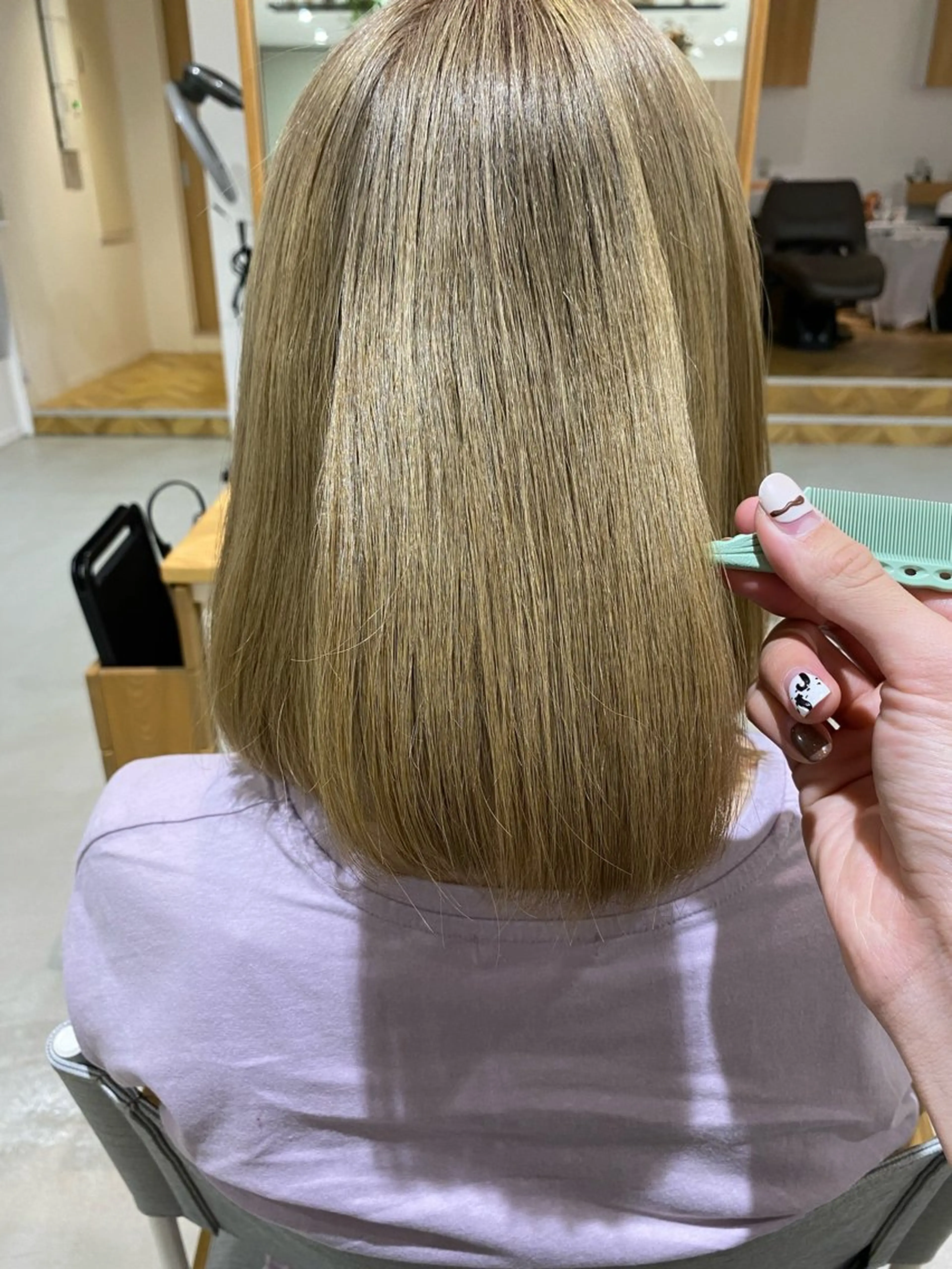 ミディアム カラー yate'/ Wカラー/小出捷也のヘアスタイル