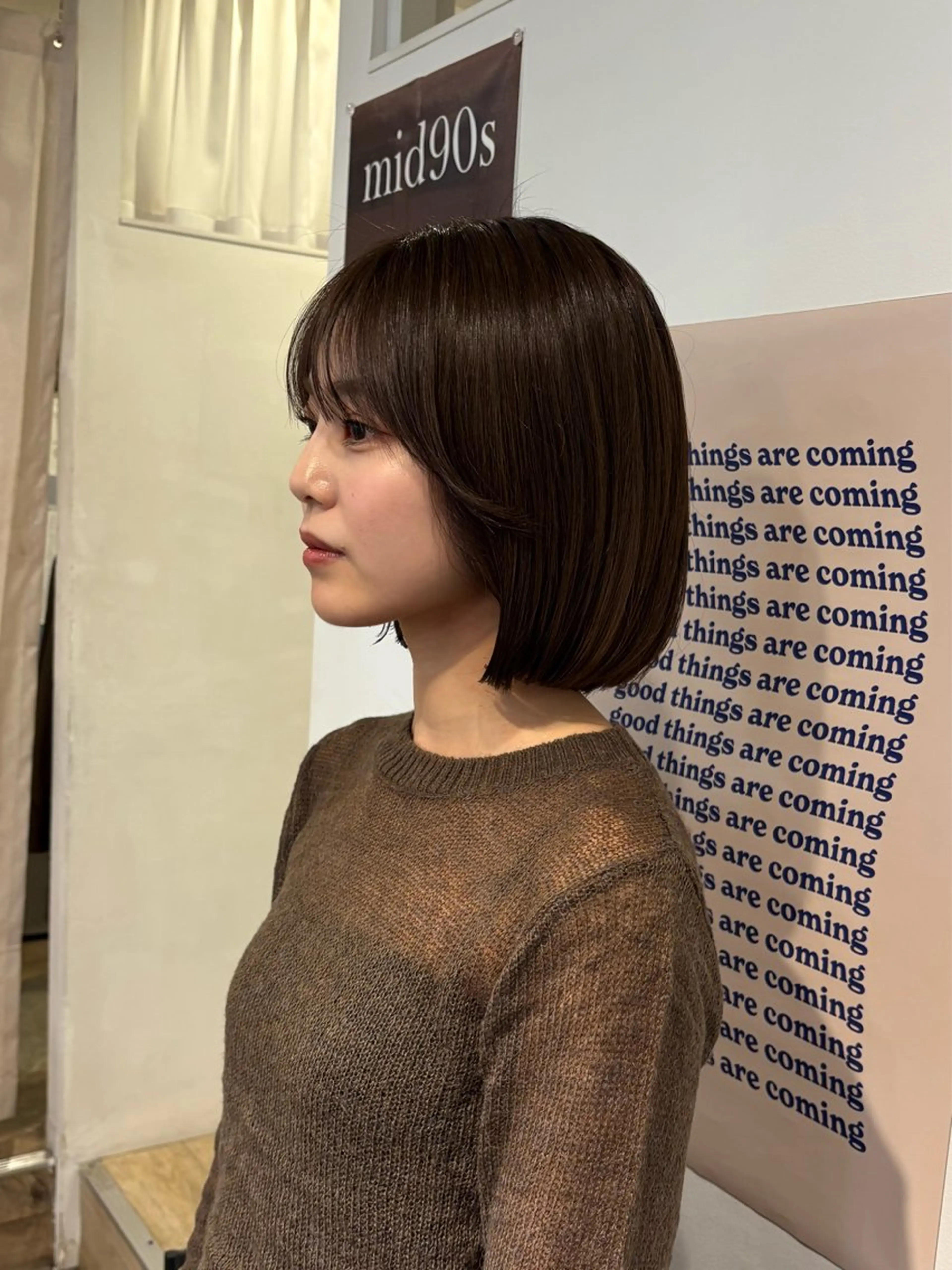 ミディアム カラー ボブ カット ヘアカラー 梅田/柔らかカラー/ オオハシ リナコのヘアスタイル