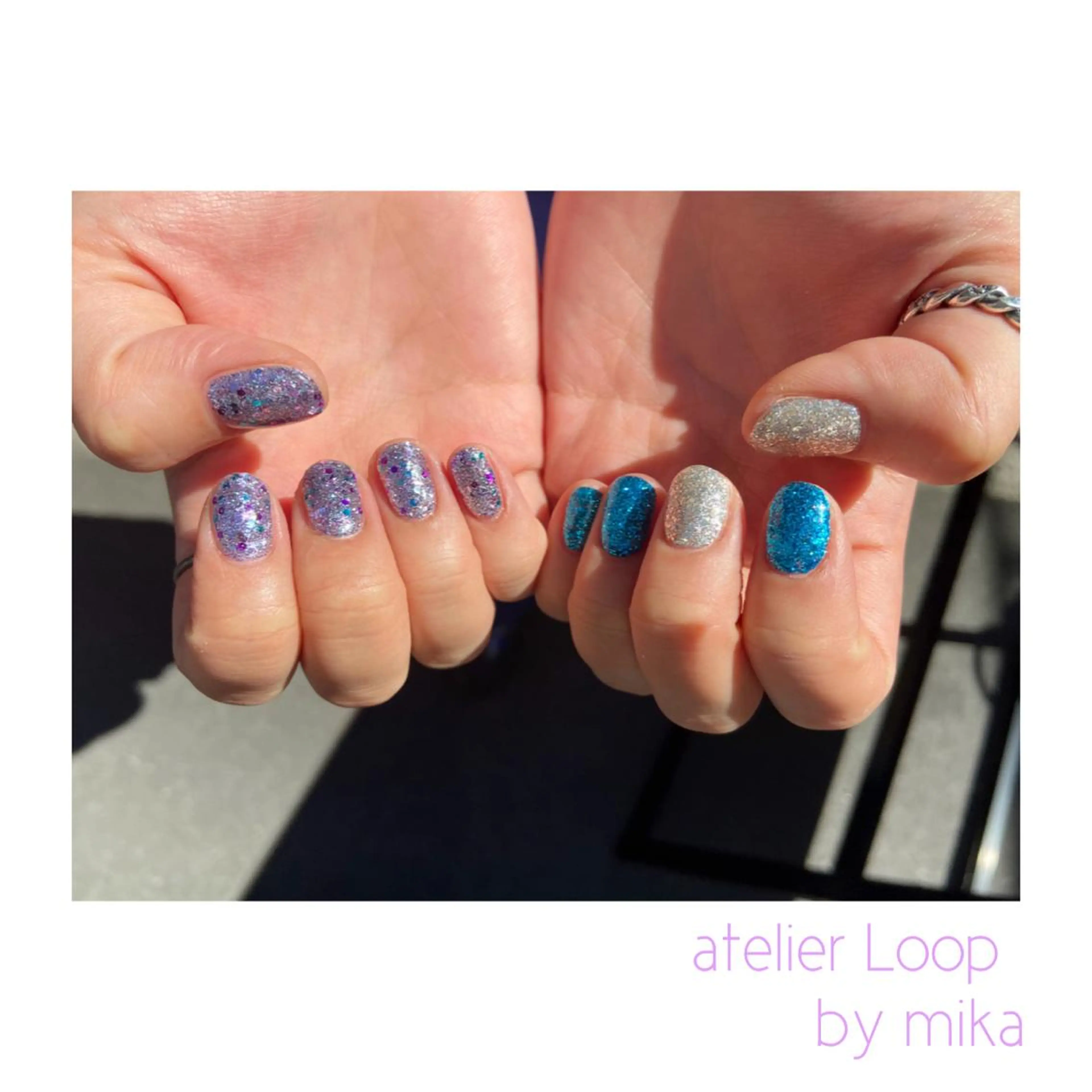 ネイル ラメ(グリッター) ハンドネイル atelierLoopbyshiho所属・atelier Loop♪MIKAのネイルデザイン