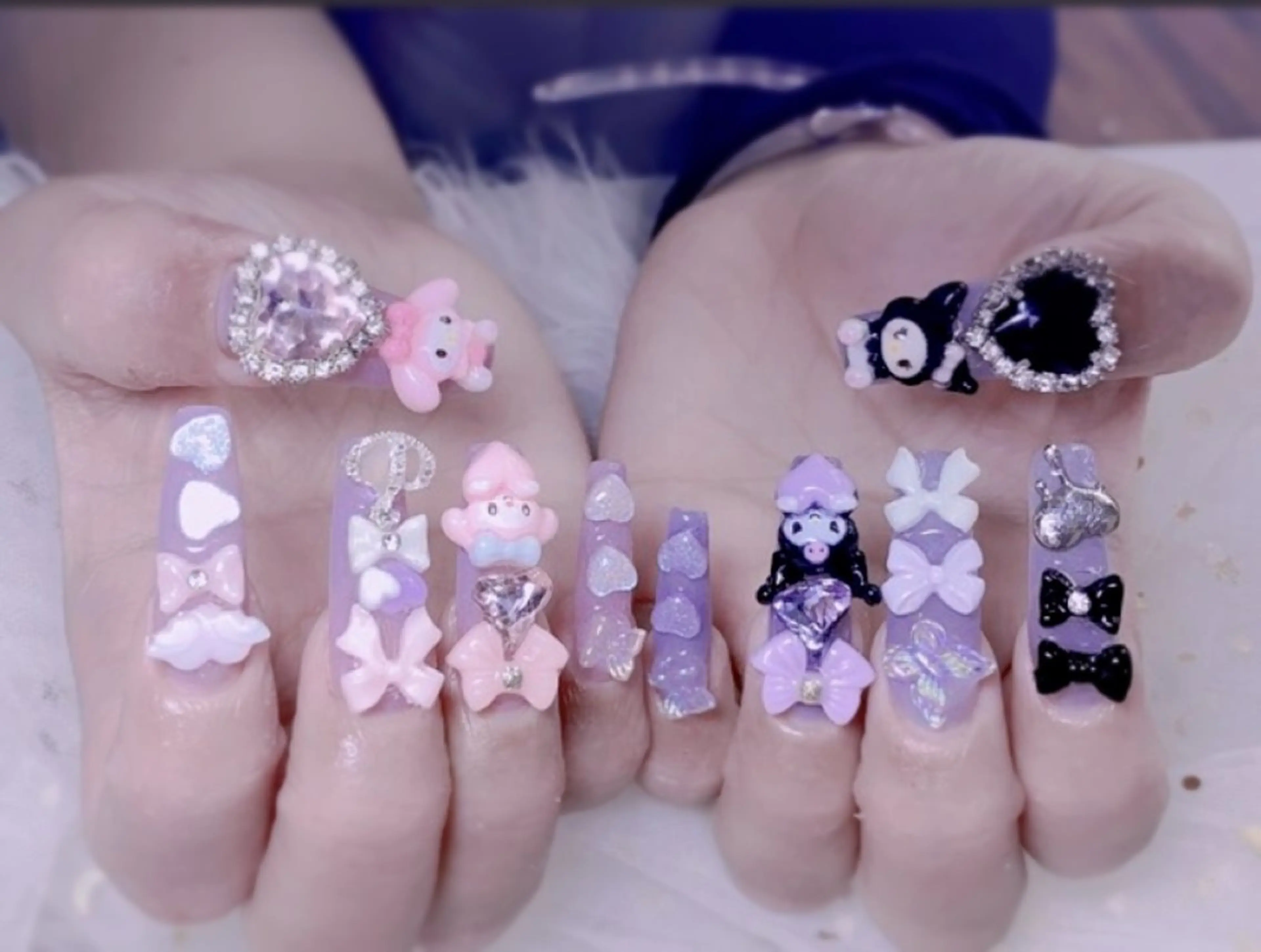 【長さだし10本】ビジューストーン何でもつけ放題💅オフ込みの写真