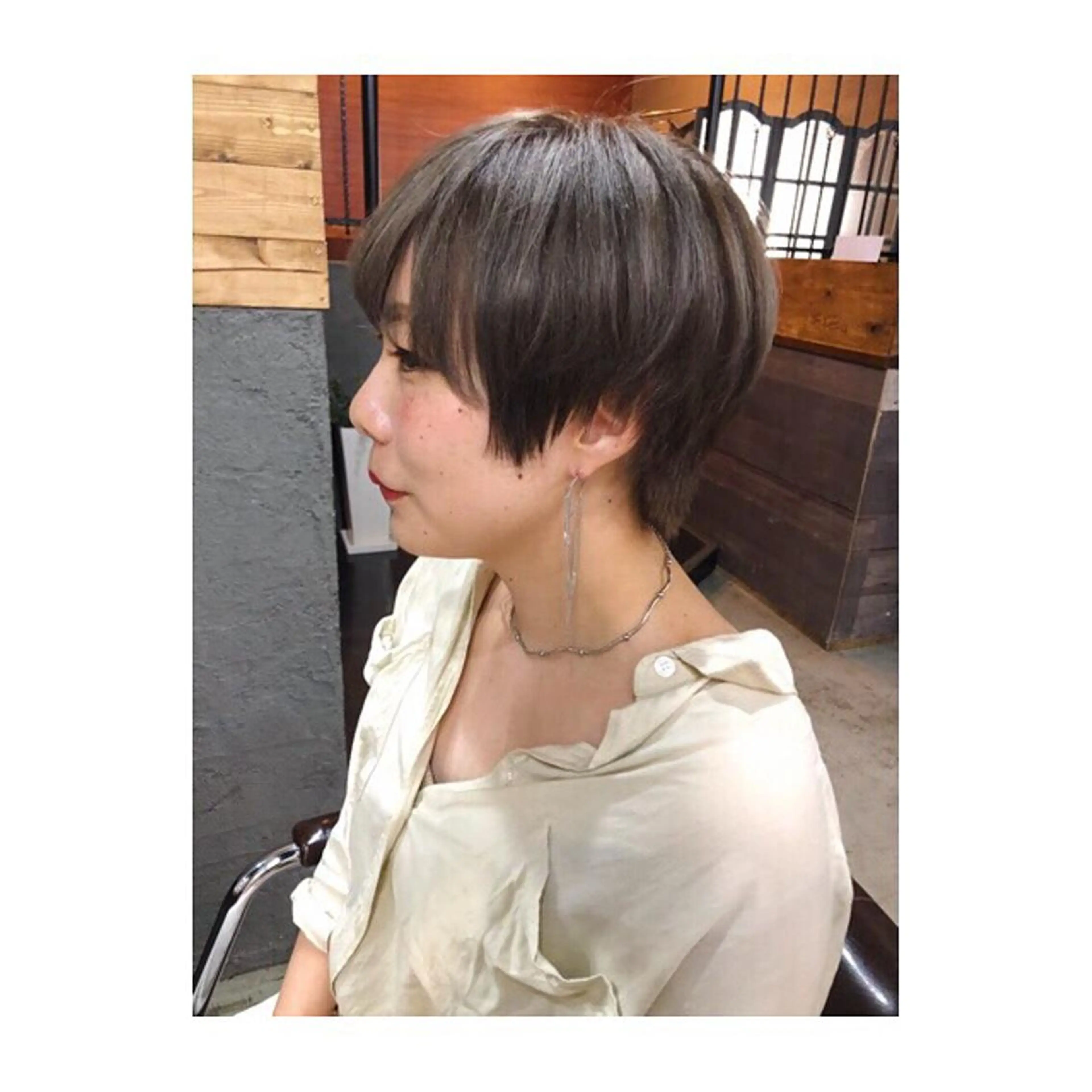 カラー ベージュカラー ミルクティーベージュ 後藤 陽花子のヘアスタイル