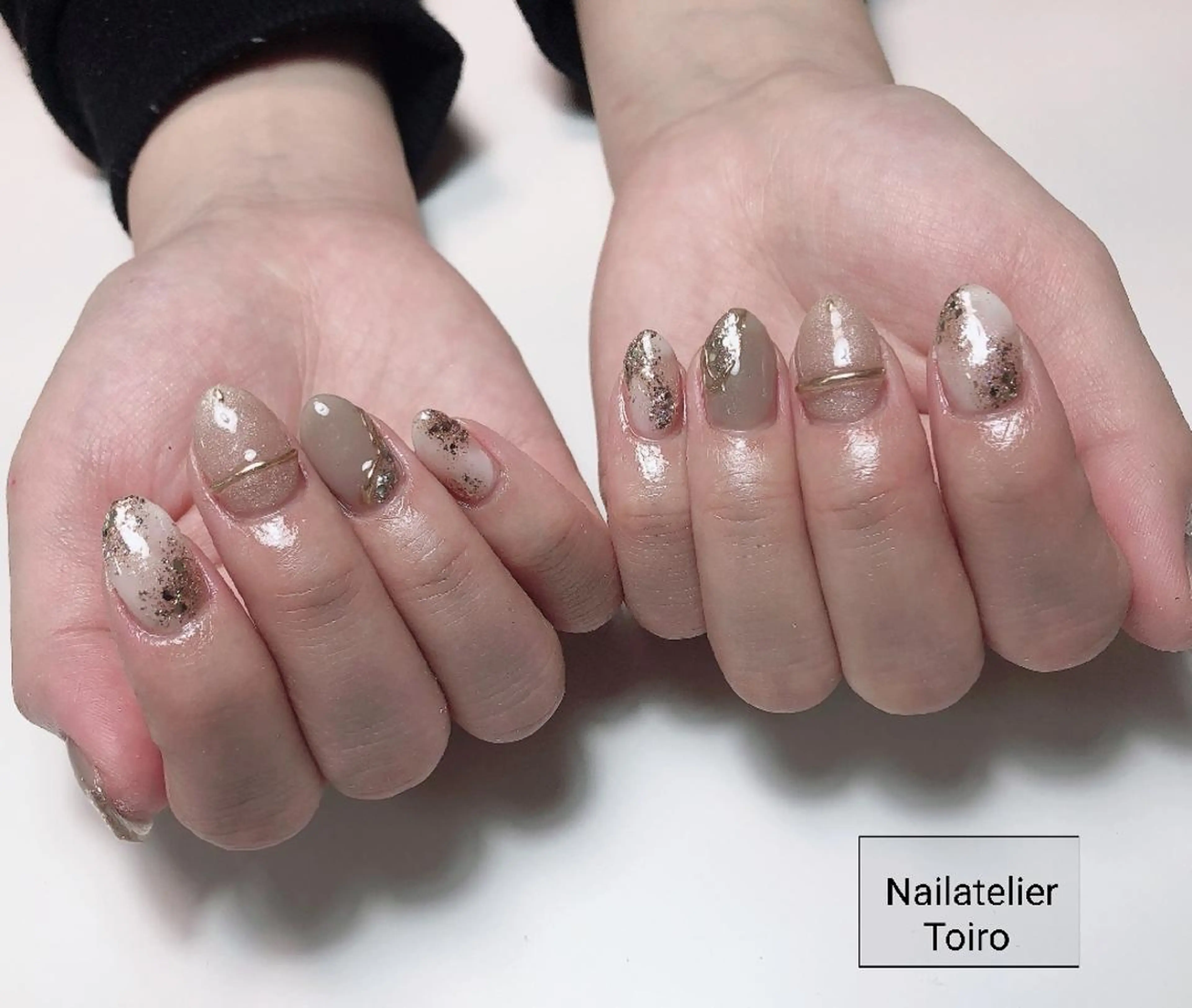 セミロング ネイル ニュアンスネイル ☺︎山部 志麻☺︎のネイルデザイン