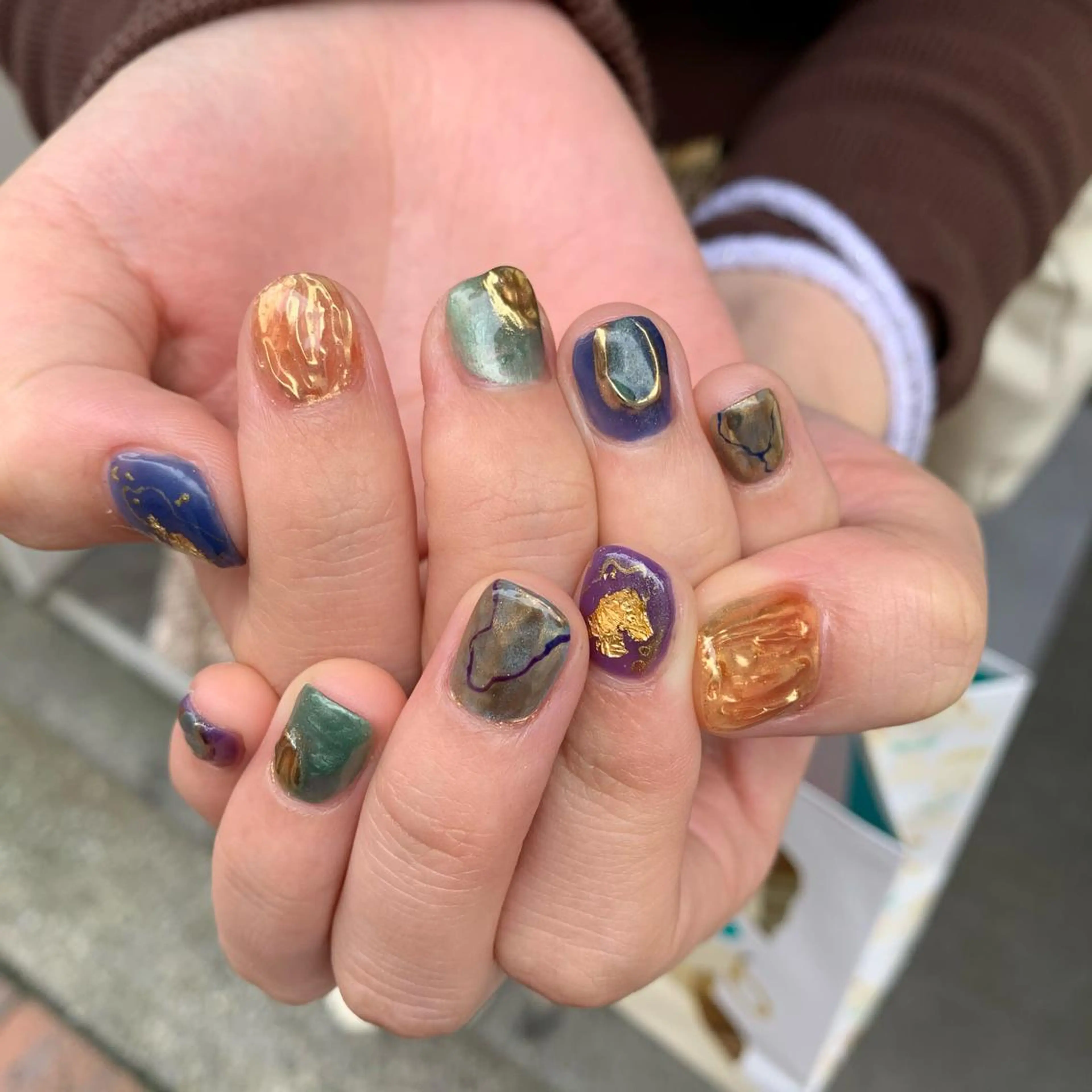 ショート ネイル 成人式 ハンドネイル Kureha/ネイル トレンドヘアのネイルデザイン