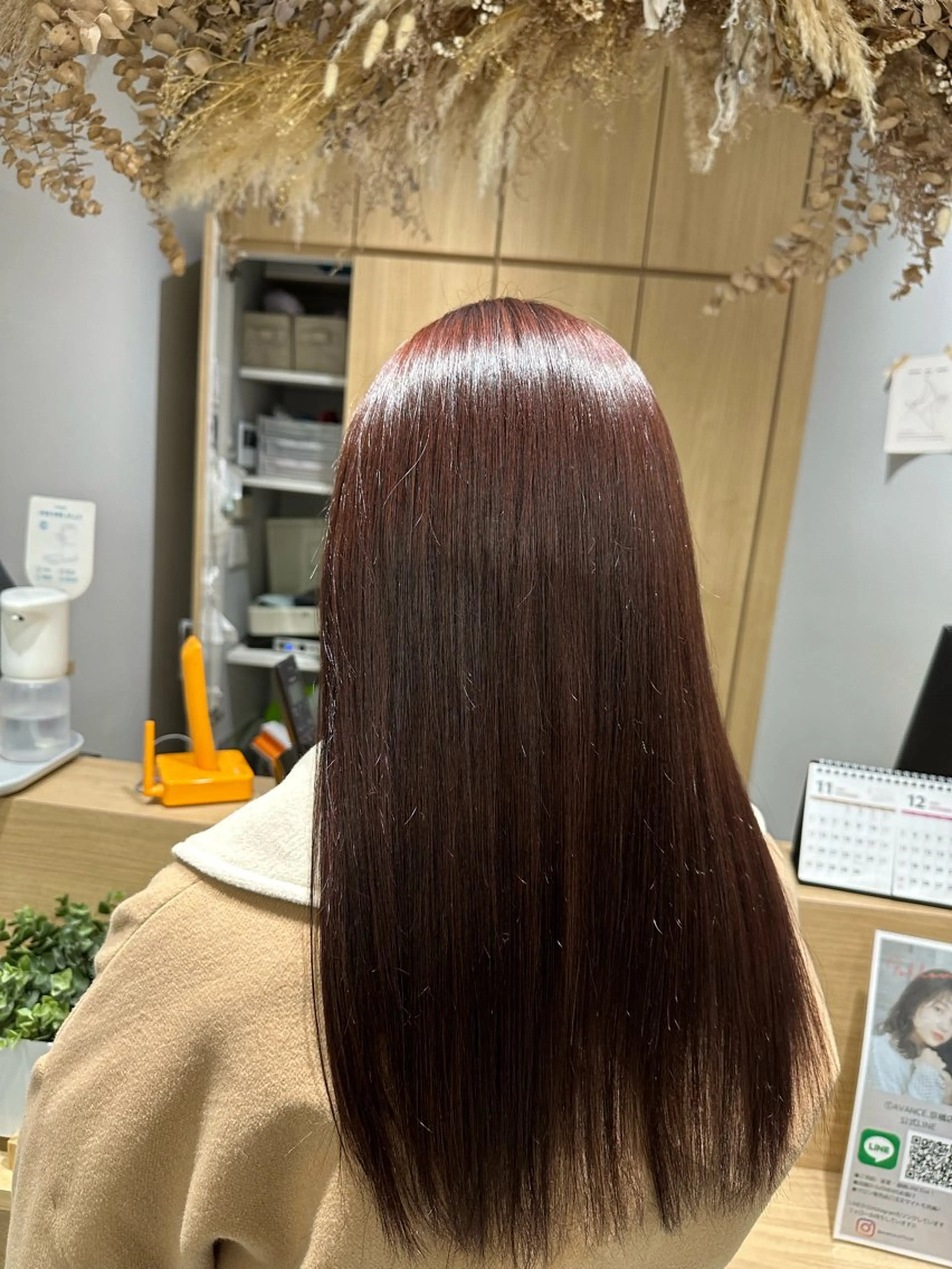 セミロング ピンクブラウン カット ヘアカラー 巻ける髪質改善🫧ハ イライト/永田汰伊智のヘアスタイル