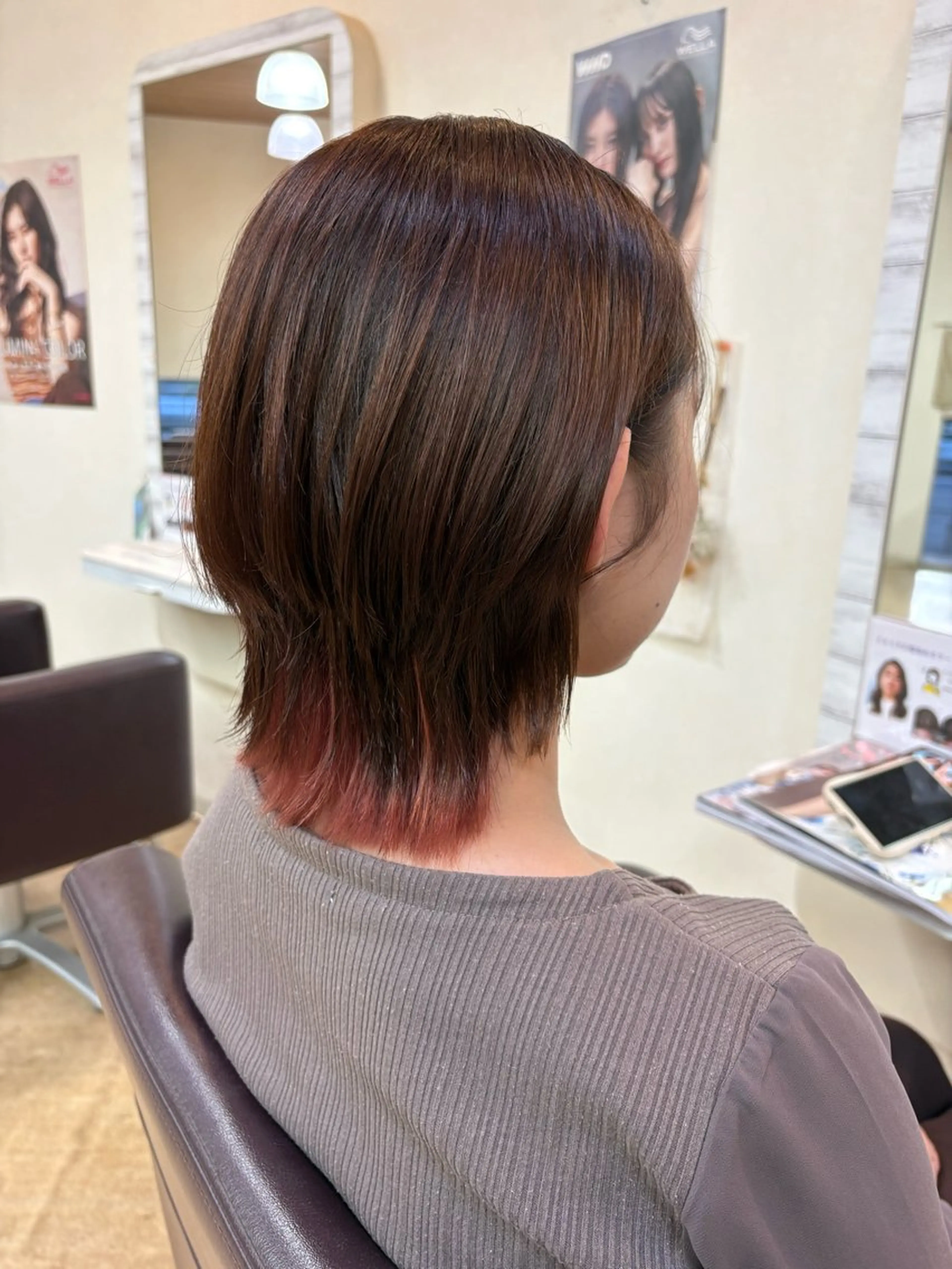 ショート ウルフカット カット ヘアカラー トリートメント 桜井 陸のヘアスタイル