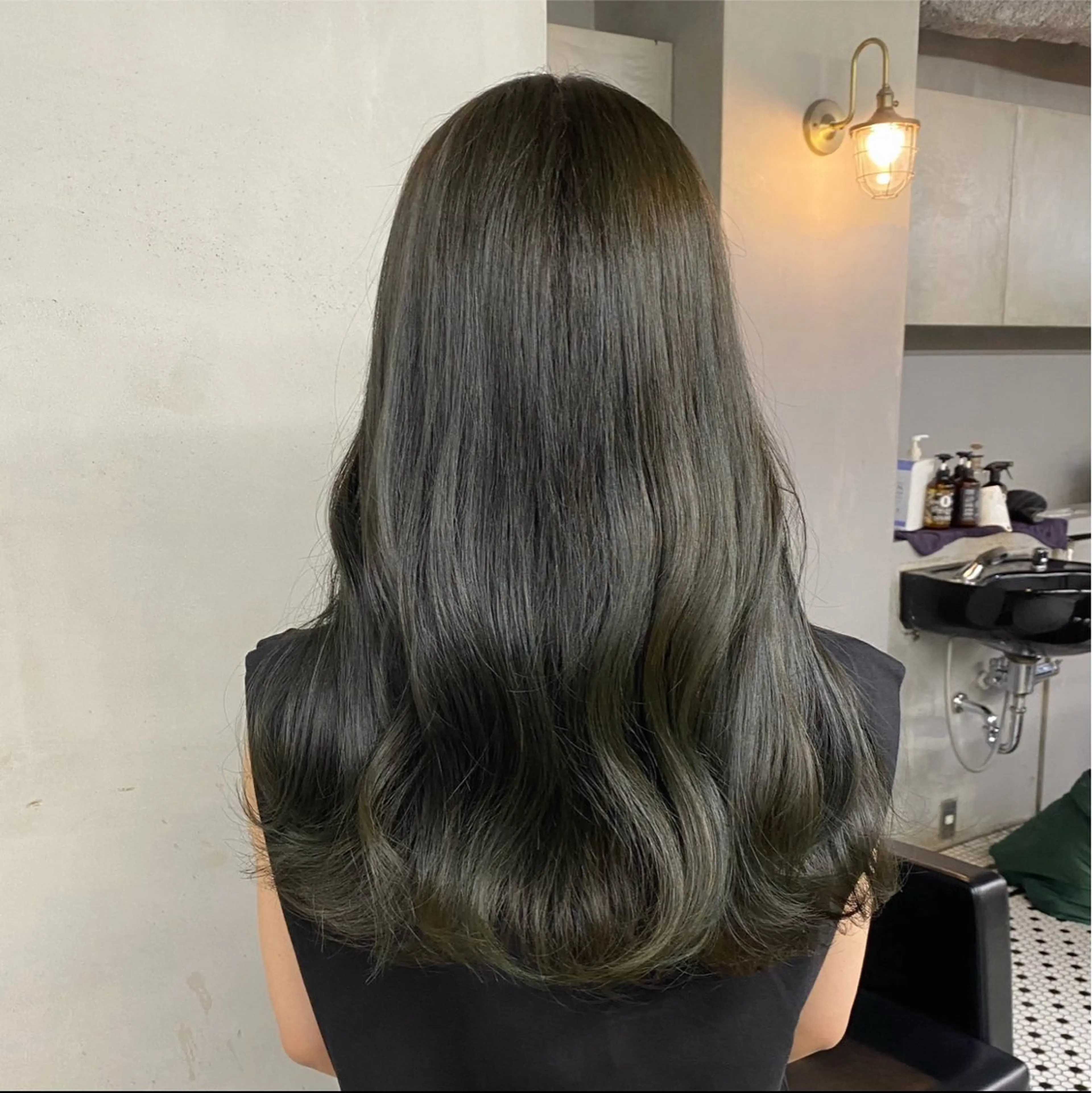 ロング カラー ヘアカラー 新宿/韓国ヘア/ 髪質改善ストレートのヘアスタイル