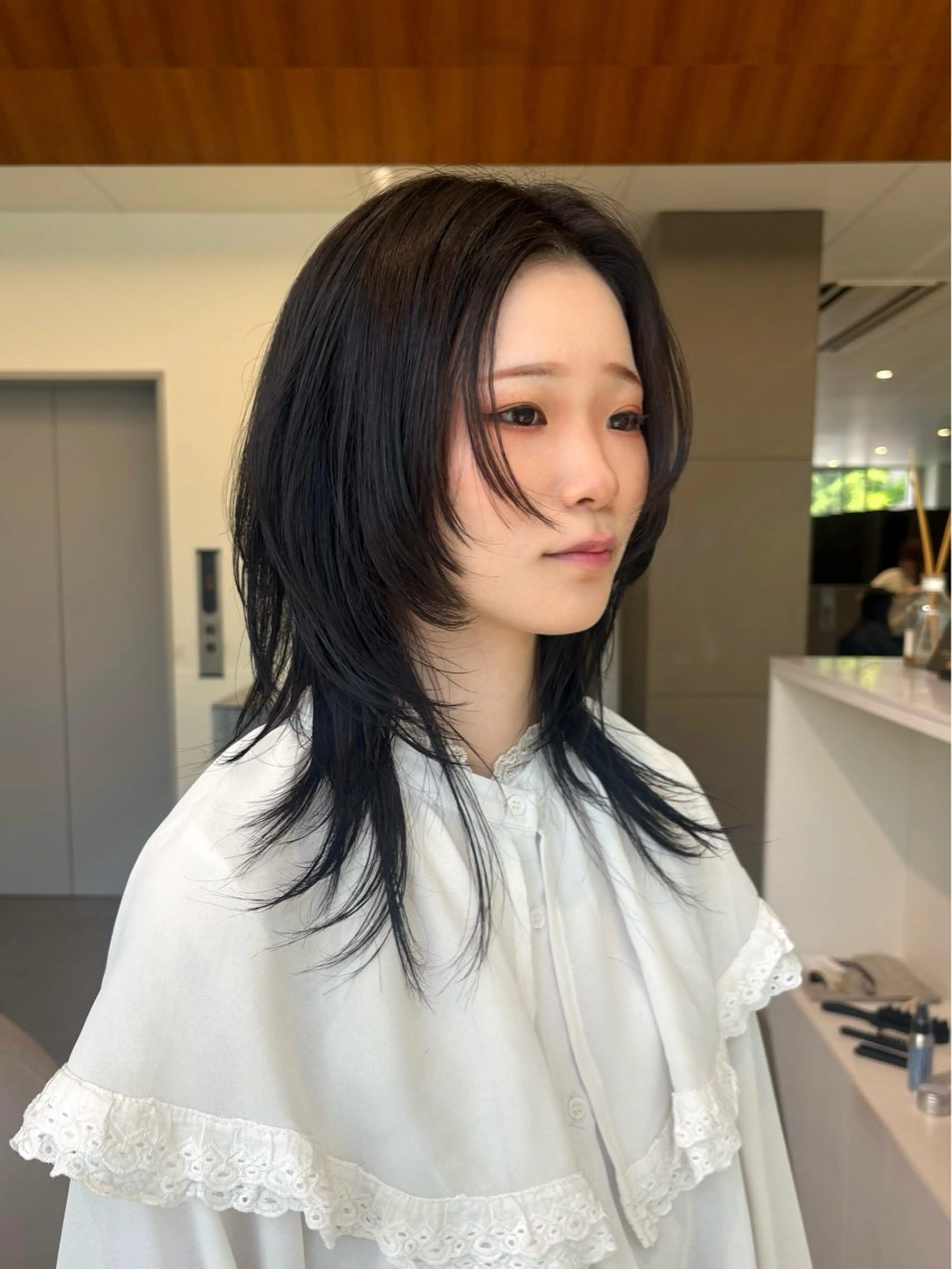 ミディアム カット ヘアカラー トリートメント 💡レイヤーカット/ 艶ブラウン松本隼人のヘアスタイル
