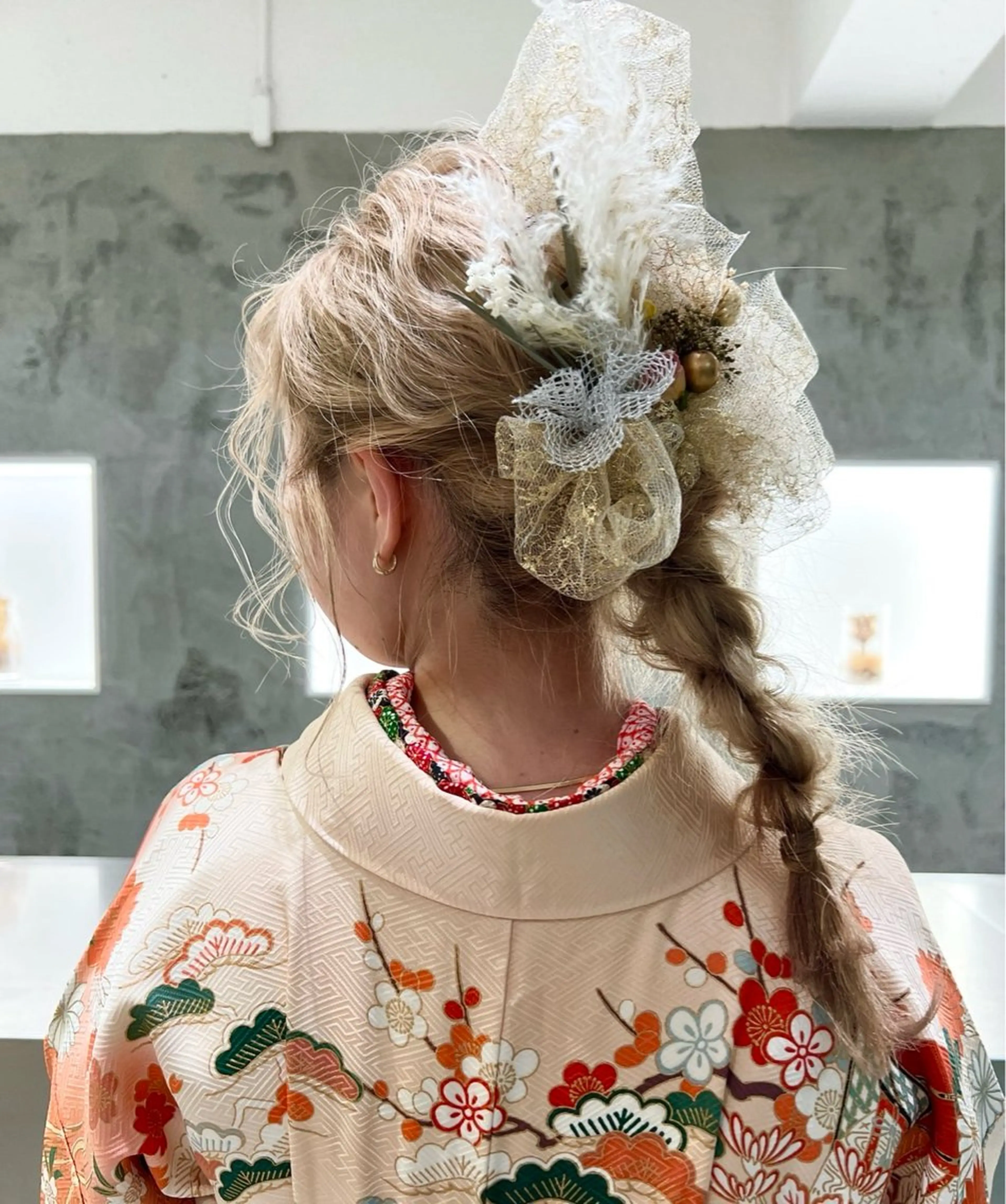 ヘアアレンジ 💗暖色/ブリーチ/ レイヤー/横浜/メイのヘアスタイル