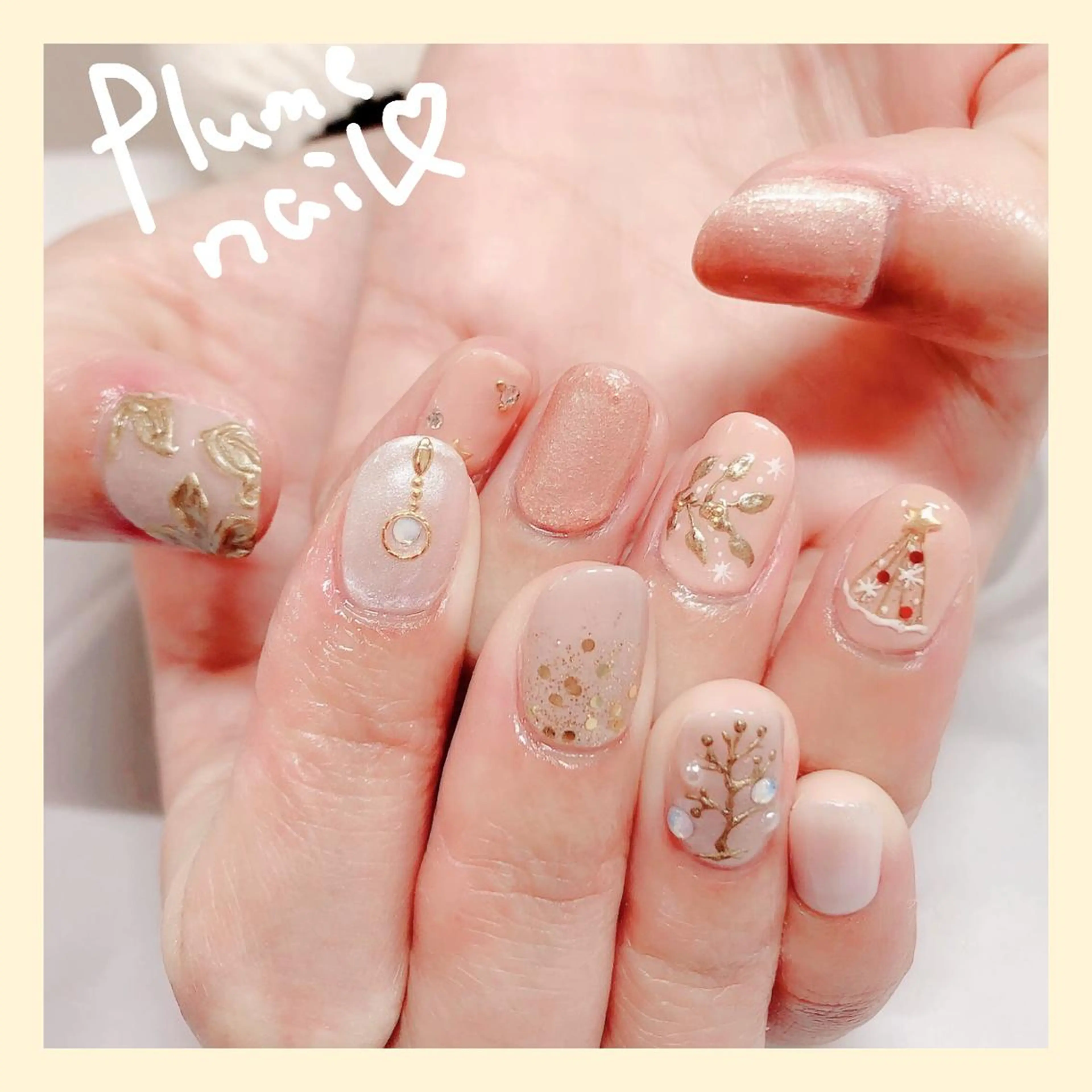 ネイル ジェルネイル キラキラネイル 韓国ネイル ニュアンスネイル ストーンネイル ハンドネイル plume nail ☆韓国ネイルのネイルデザイン