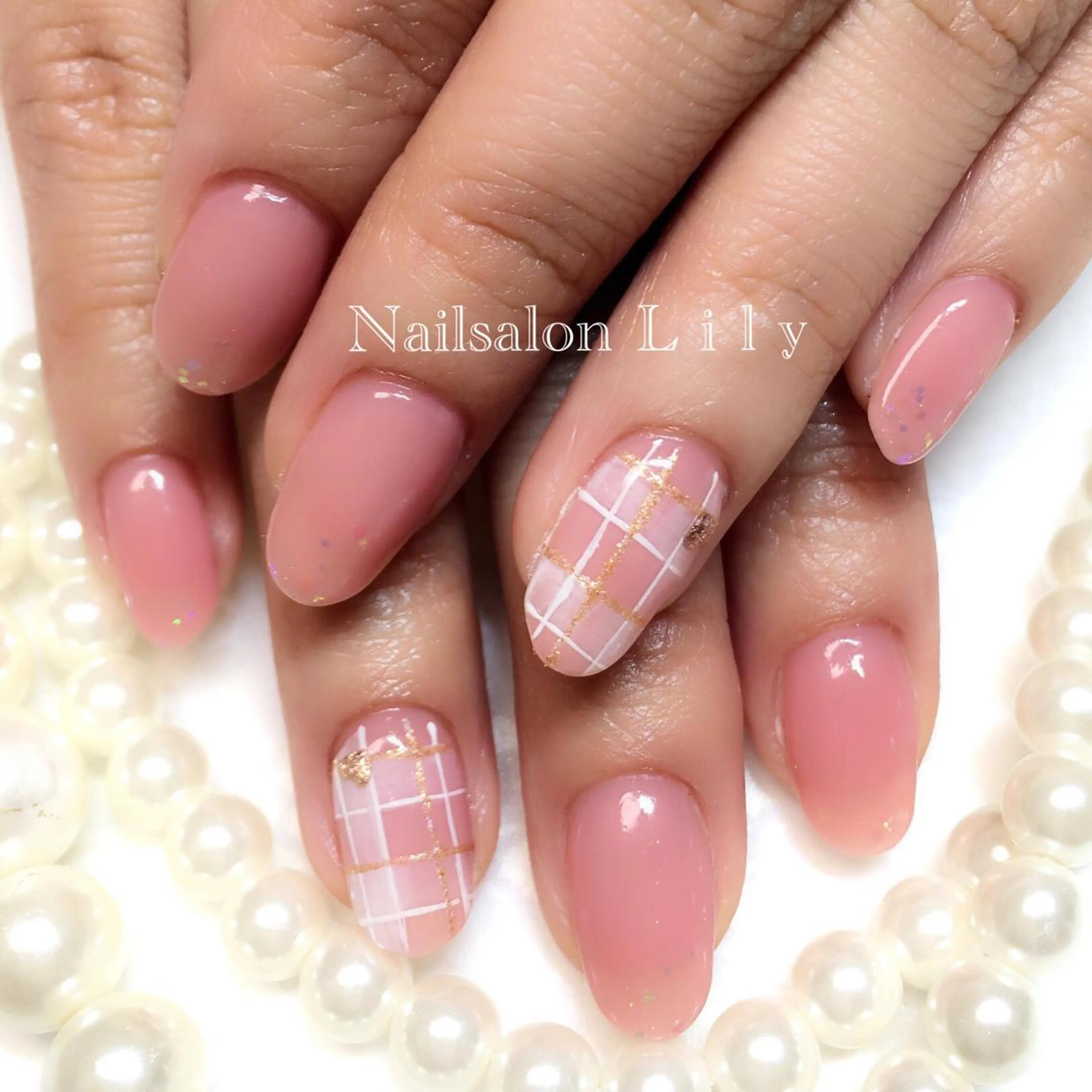 ネイル ピンク Lily*nail 🌻Mii🌻のネイルデザイン