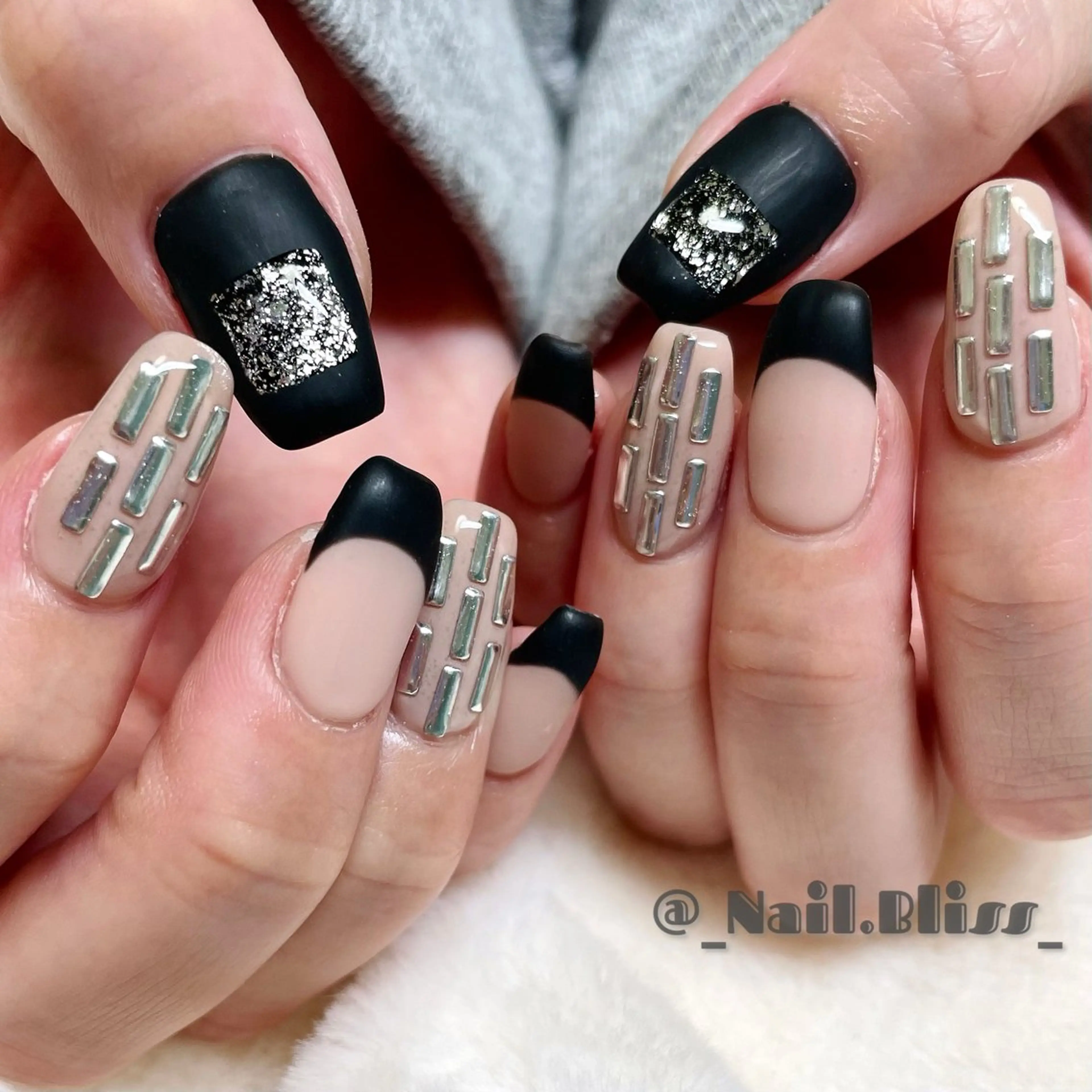 ネイル マットネイル ハンドネイル NAIL BLISSのネイルデザイン