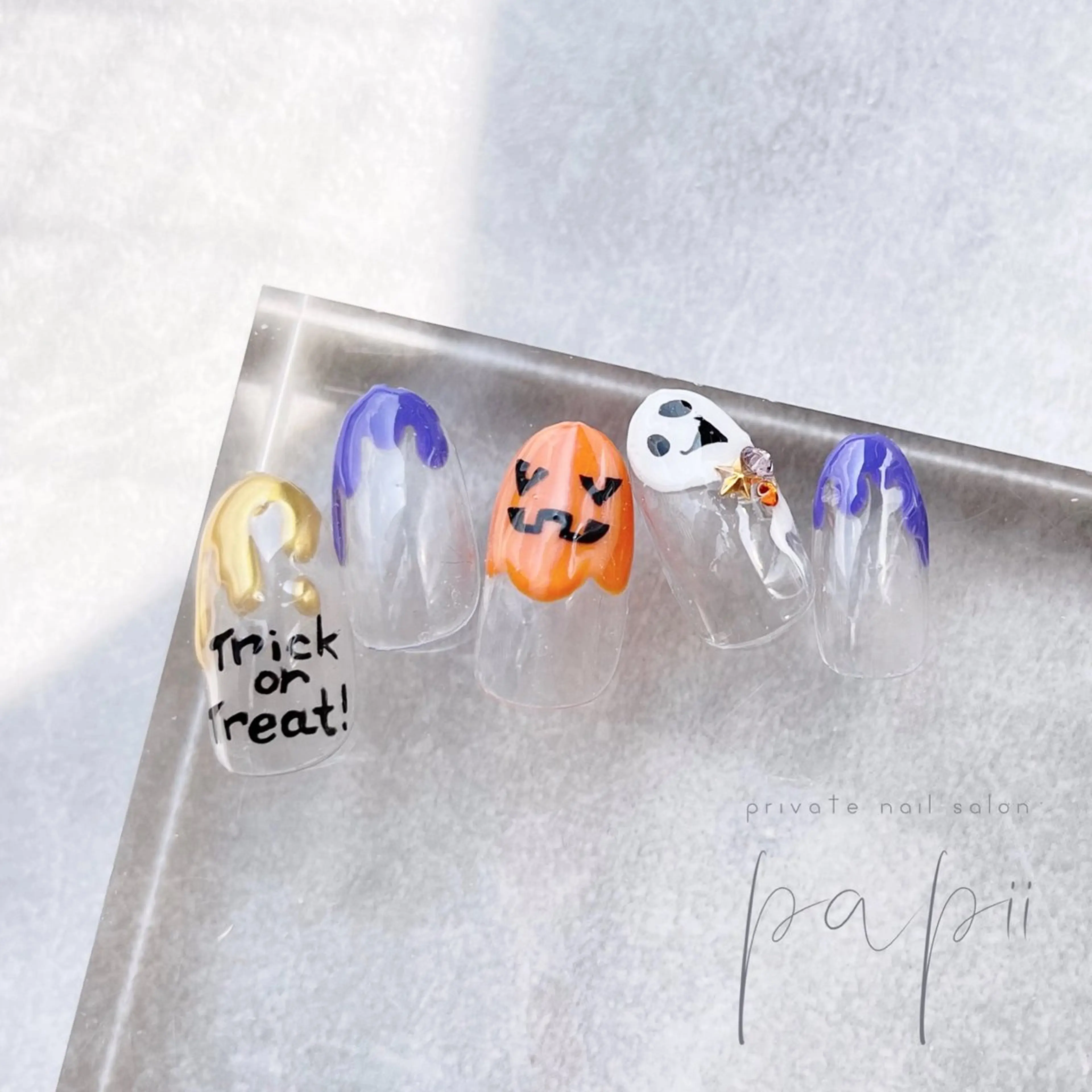 ネイル ハロウィン ハンドネイル private nail salon papii所属・papii☆ kurodaのネイルデザイン