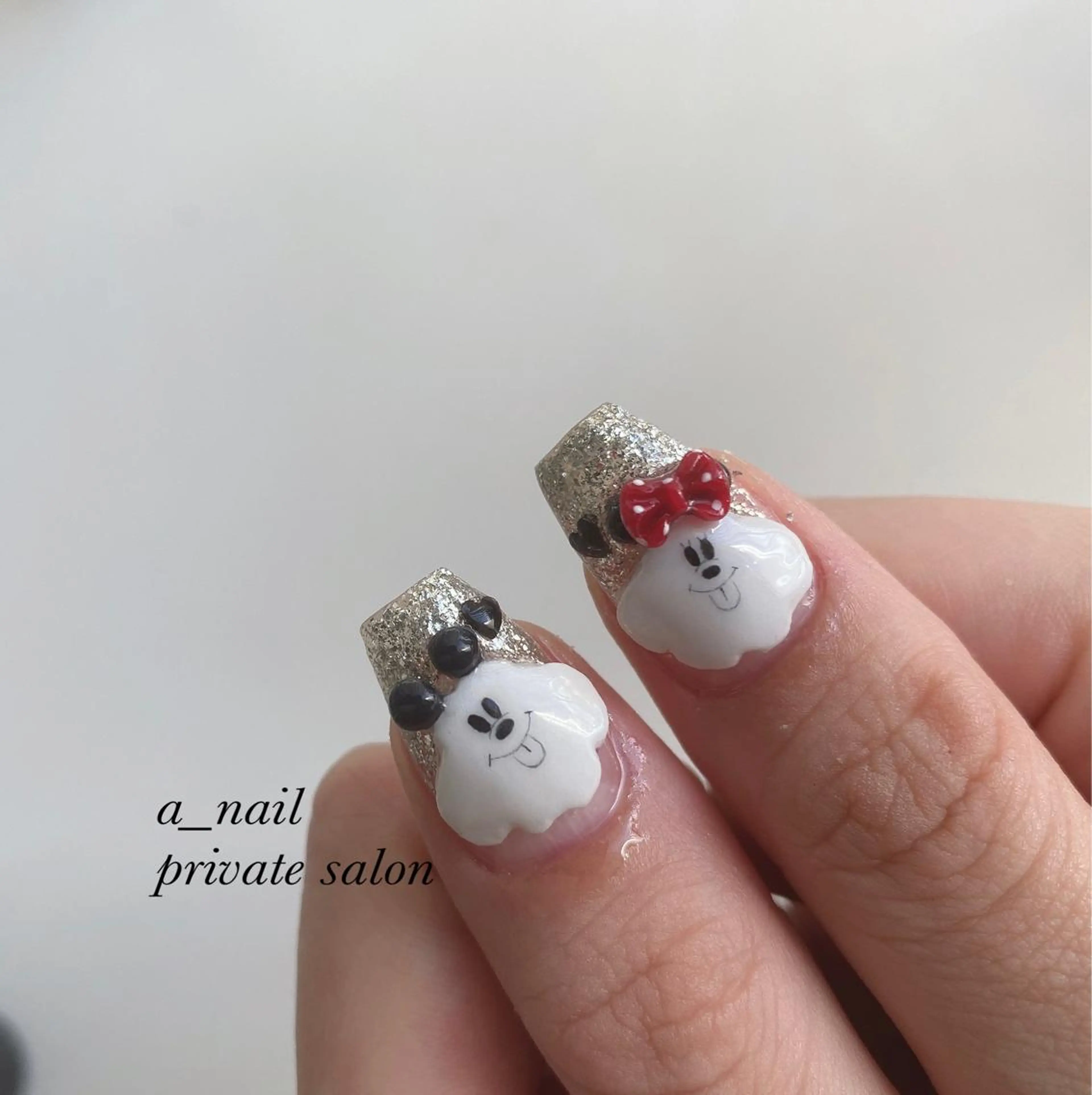 ネイル アニマル柄 フレンチネイル ジェルネイル 氷ネイル・うるうるネイル レース 菅 恵奈のネイルデザイン