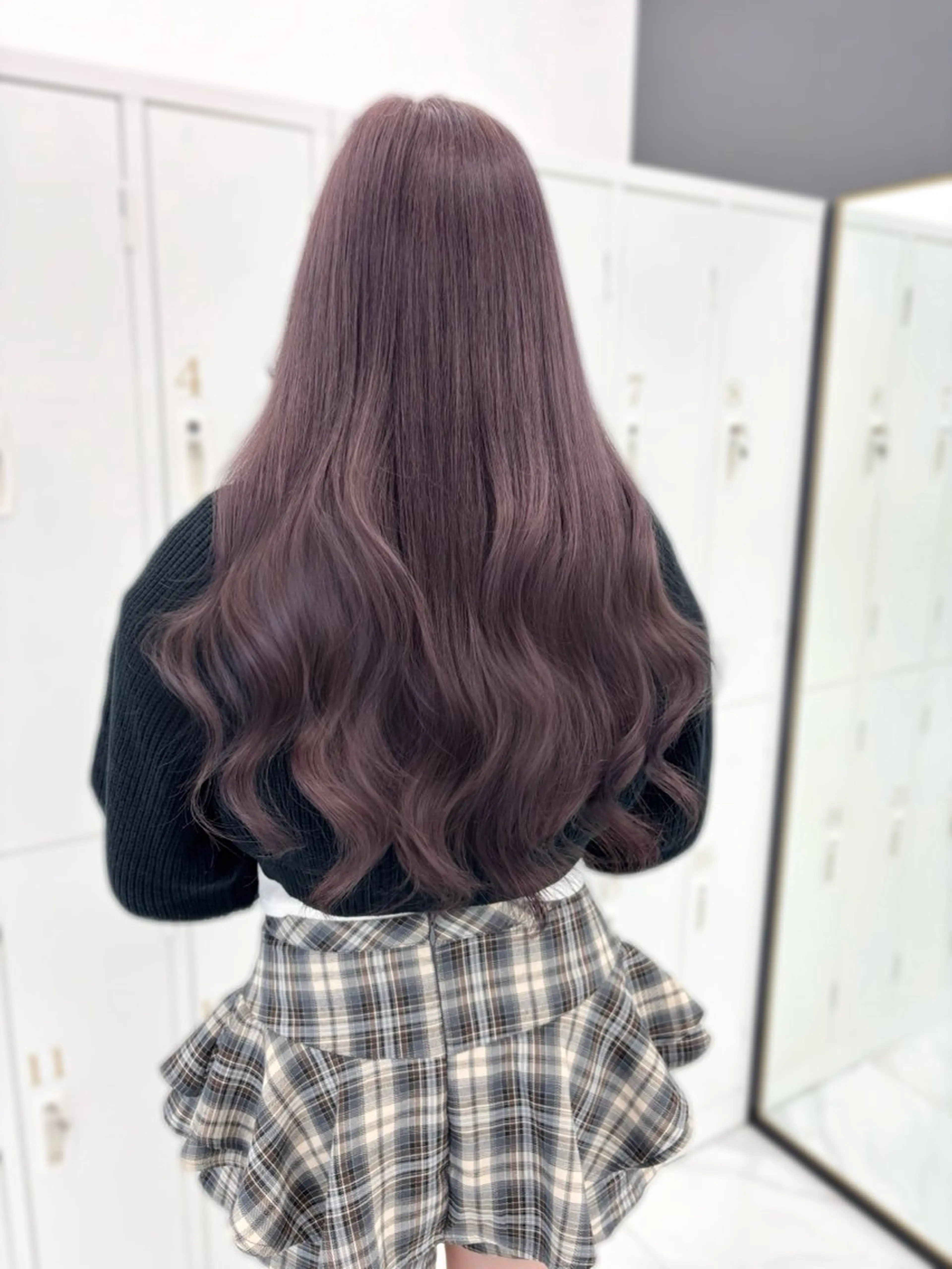 ロング カラー ブリーチ グレージュ ラベンダーカラー ラベンダーグレージュ ラベンダーグレー 盛れる顔周り🤍渋谷 Risa🎀のヘアスタイル