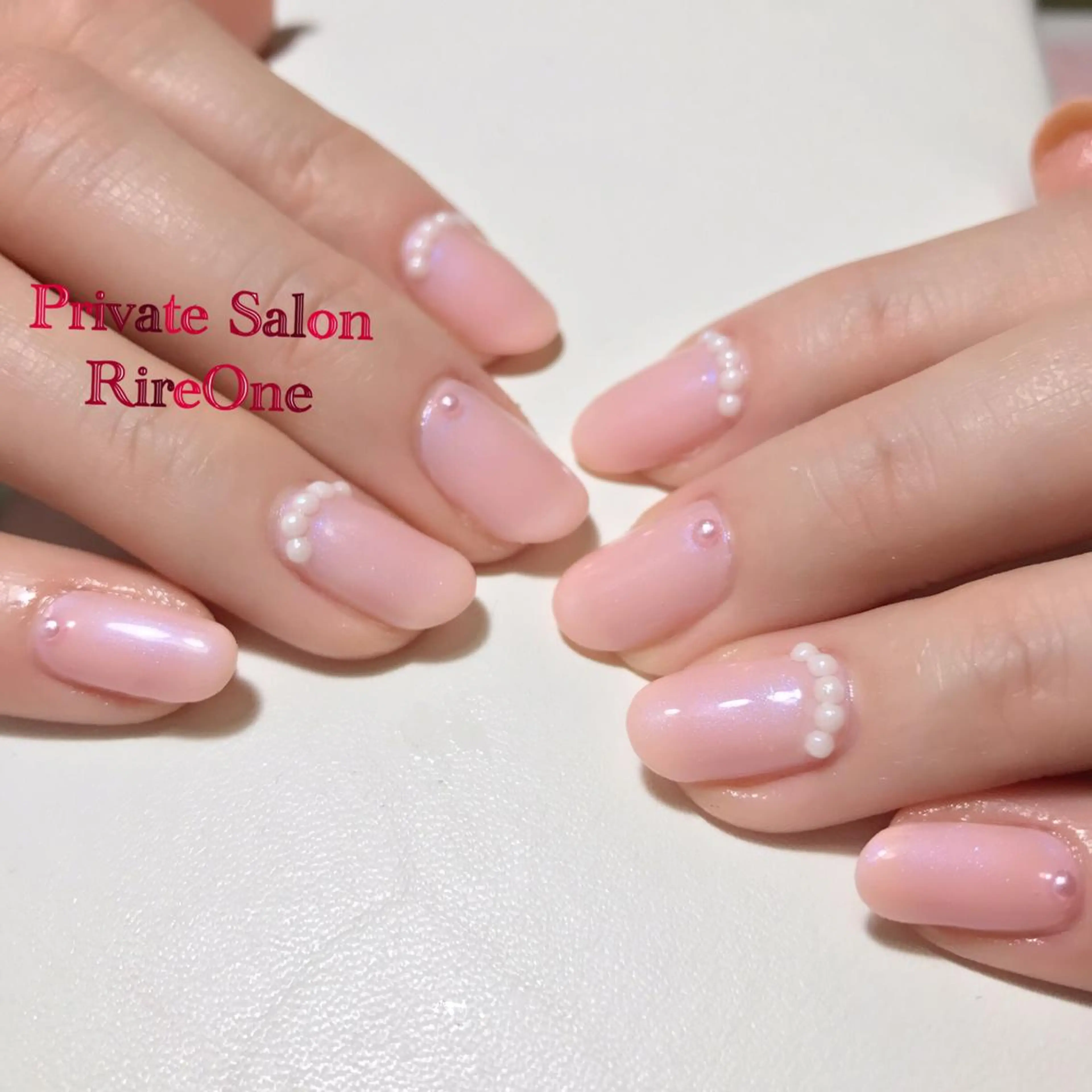 ネイル オフィスネイル ピンク RireOne ~リルワン~のネイルデザイン