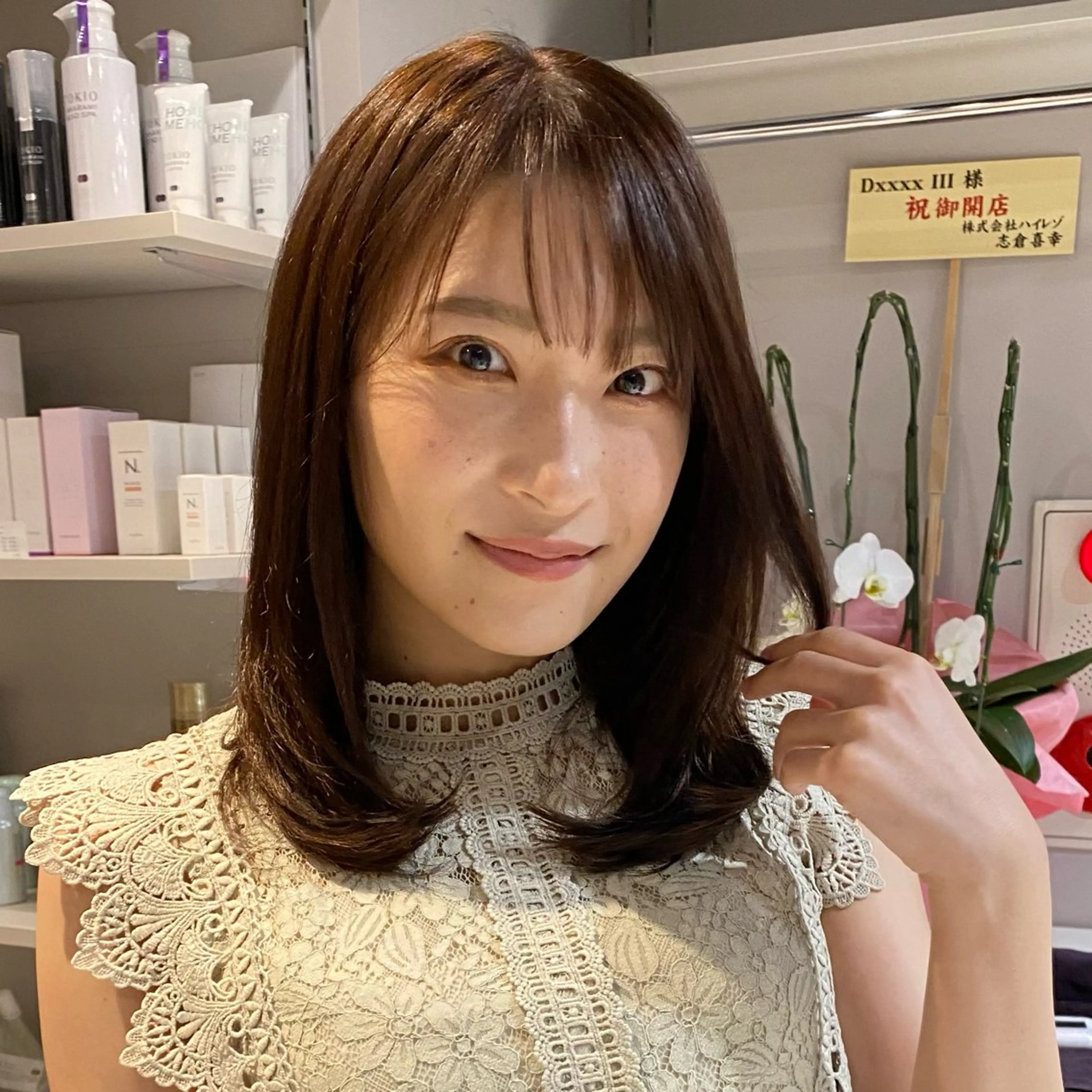 ミディアム ミディアムパーマ ハイライト 髪質改善 レイヤーカット ショート職人 美容師【KENTA】のヘアスタイル