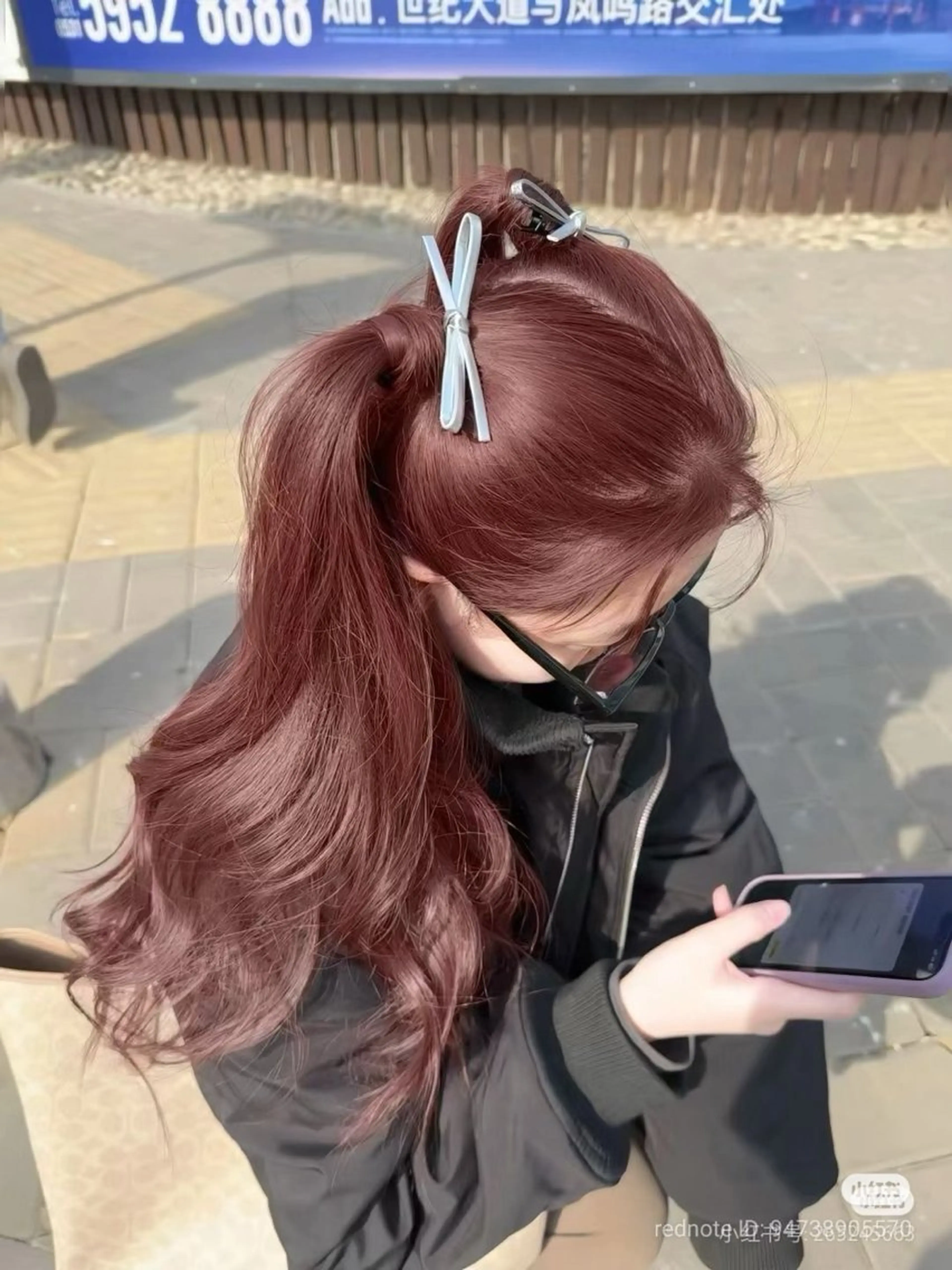 カラー トレンド暖色ヘア🍒 miu🍒のヘアスタイル