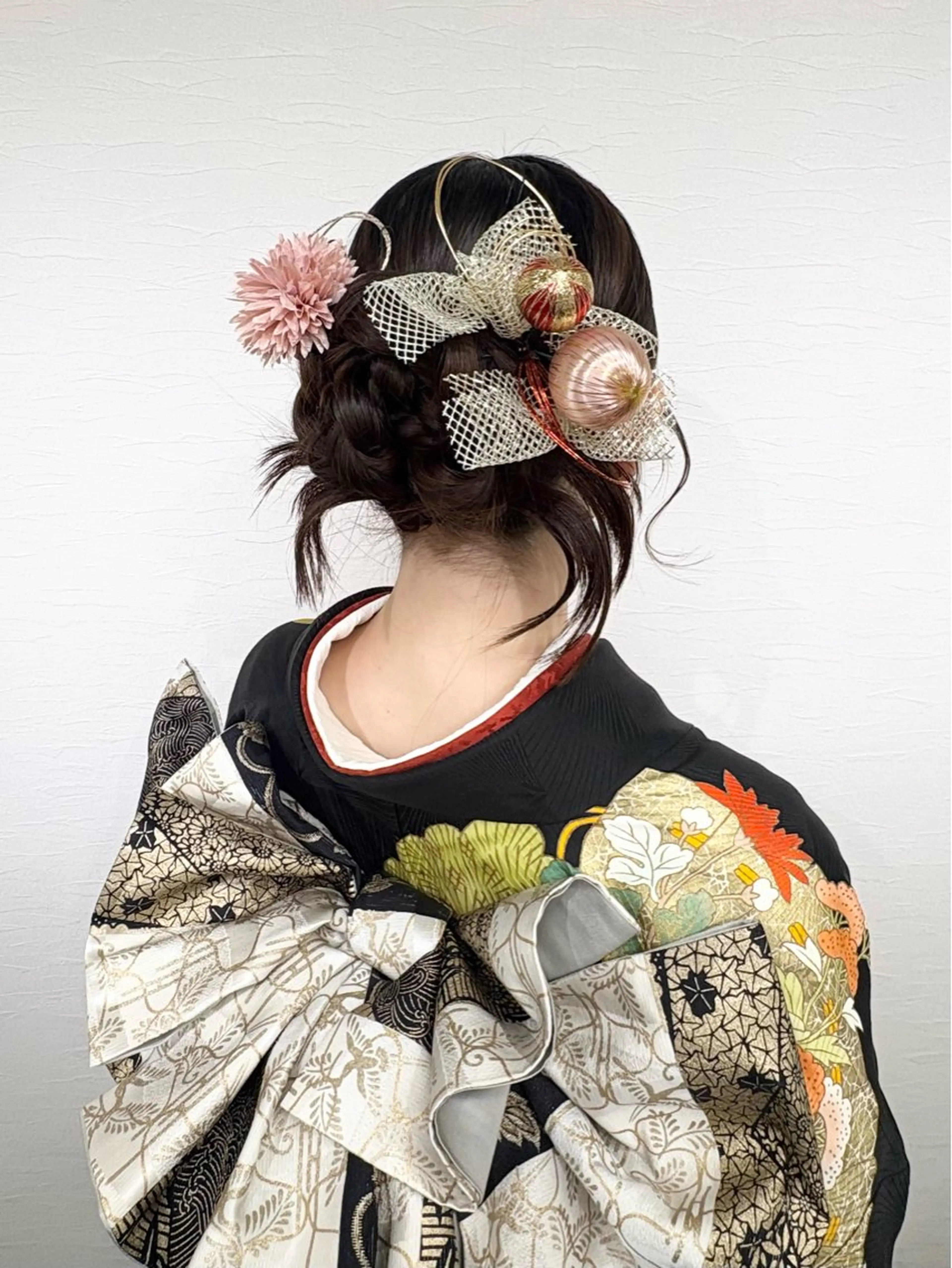 セミロング ヘアアレンジ ヘアセット YUMEYAKATA 五条店のヘアスタイル