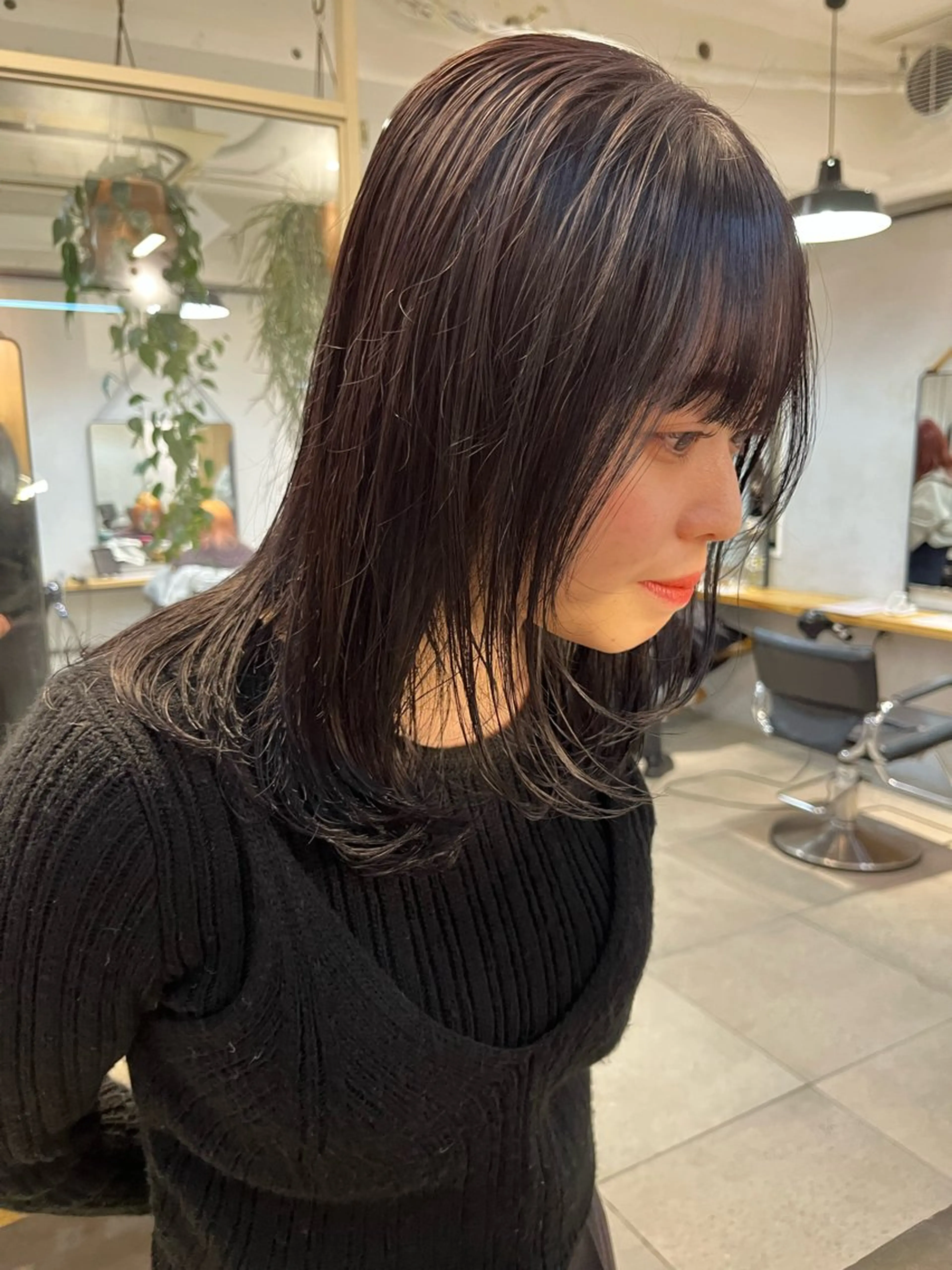 ミディアム カラー ヘアカラー トリートメント 赤み消しカラー/ ナチュラル/トモキのヘアスタイル