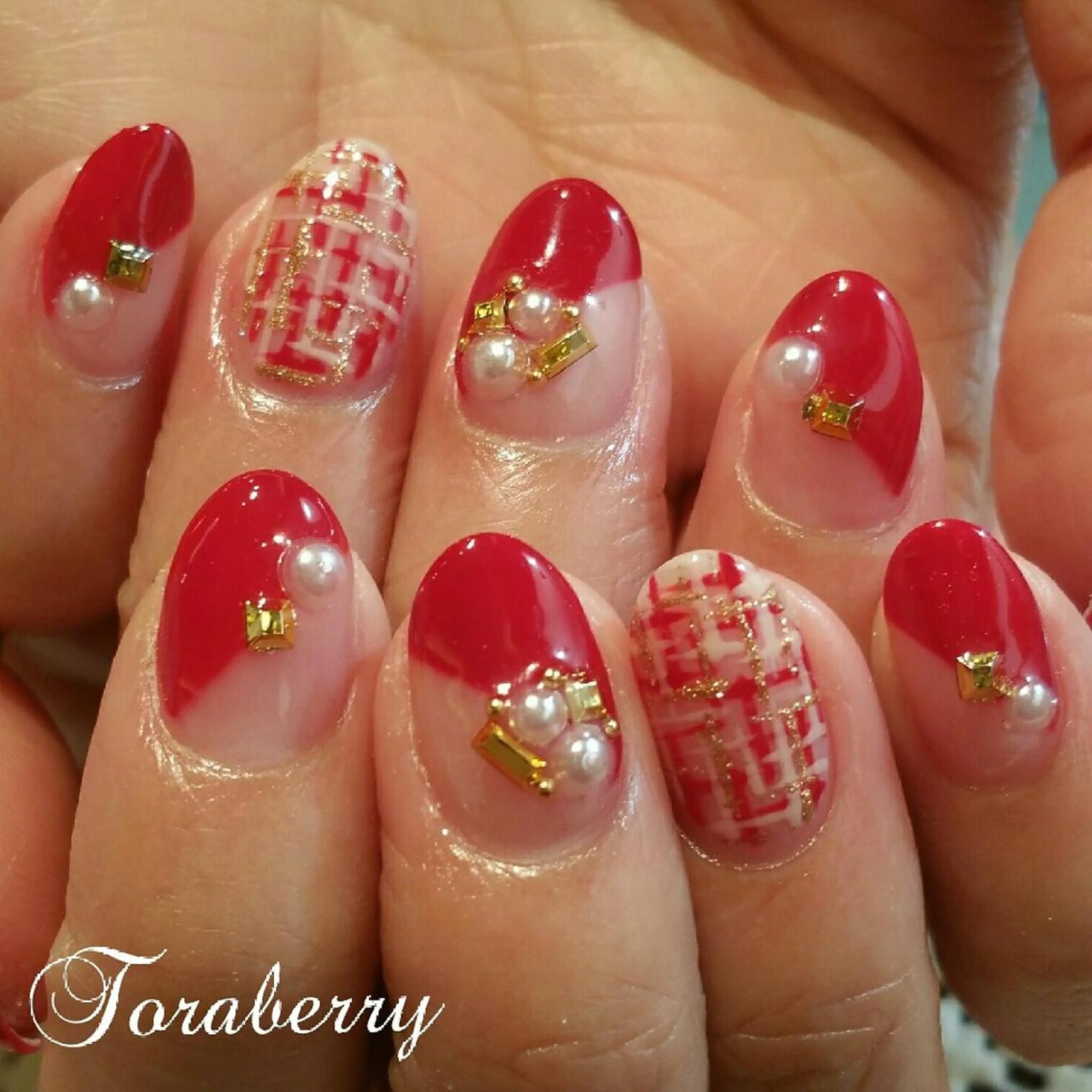 ネイル ツイードネイル ネイリスト なつみのネイルデザイン